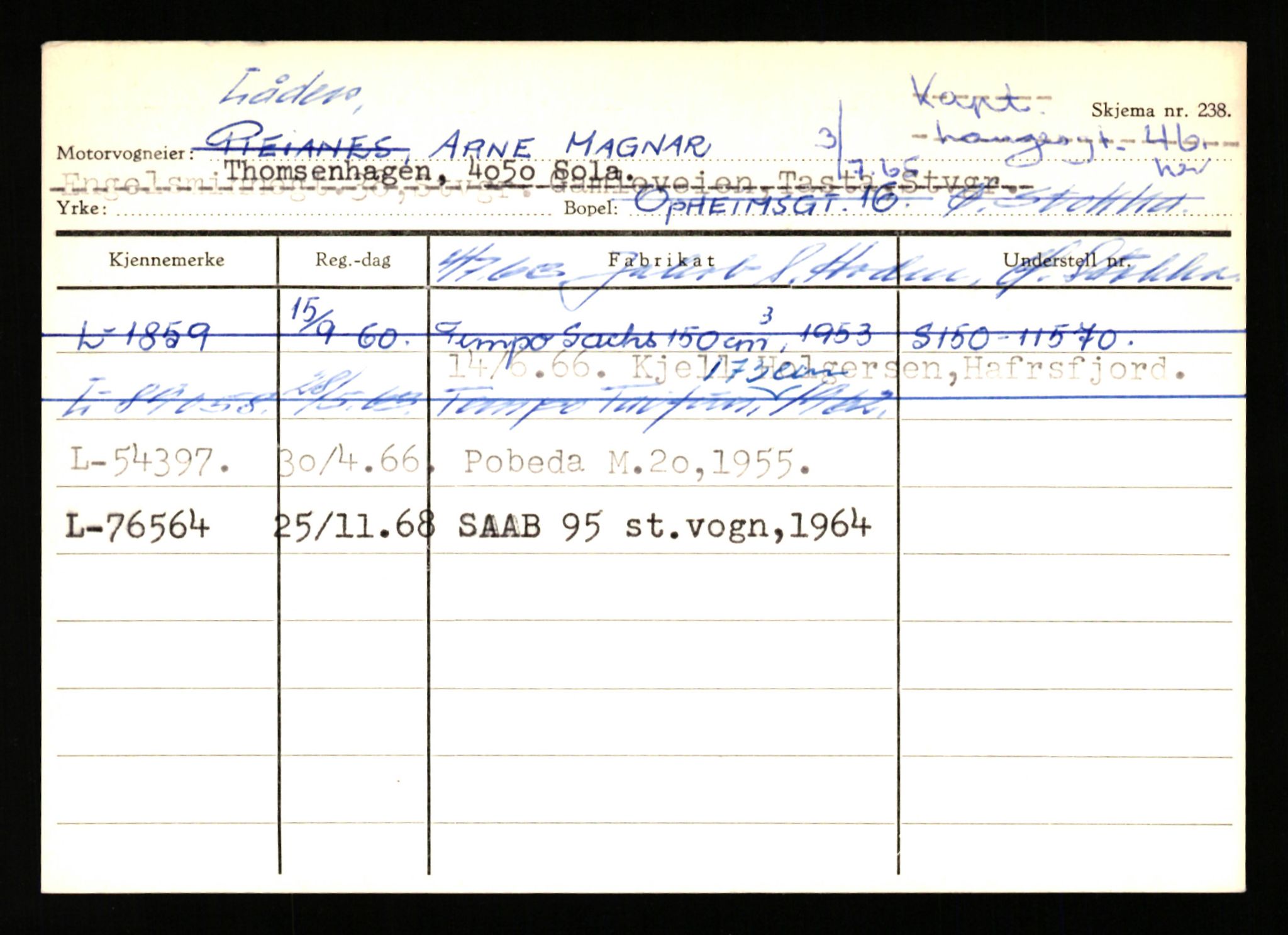 Stavanger trafikkstasjon, SAST/A-101942/0/H/L0024: Lyberg - Melgård, 1930-1971, p. 1135