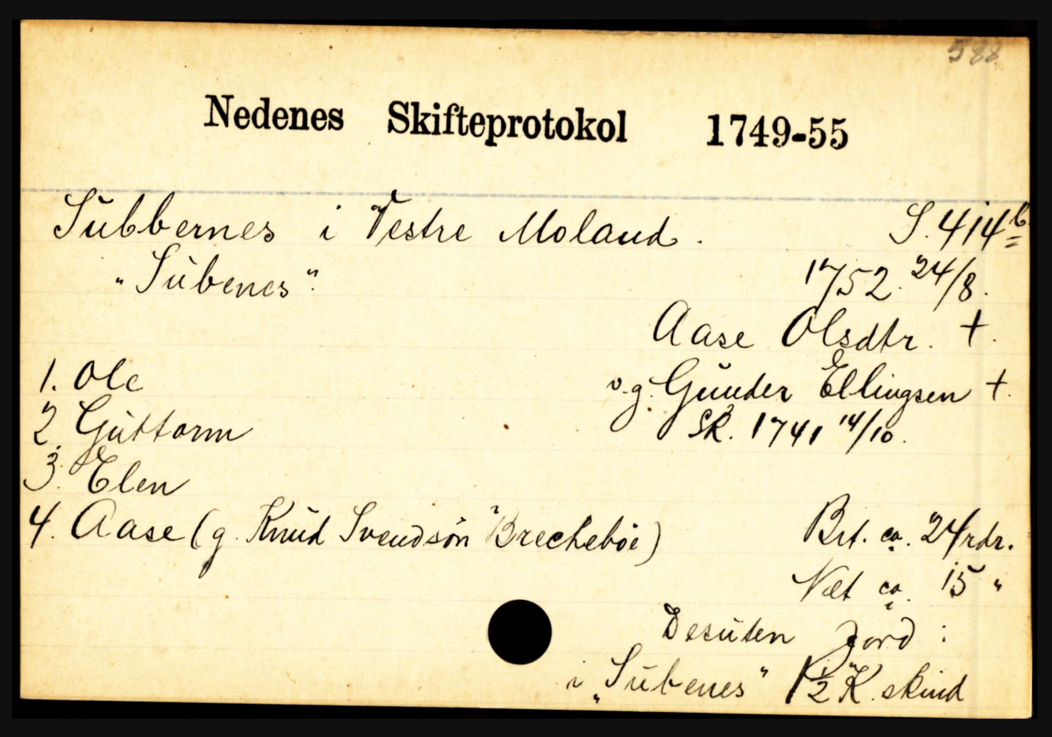 Nedenes sorenskriveri før 1824, AV/SAK-1221-0007/H, p. 29209