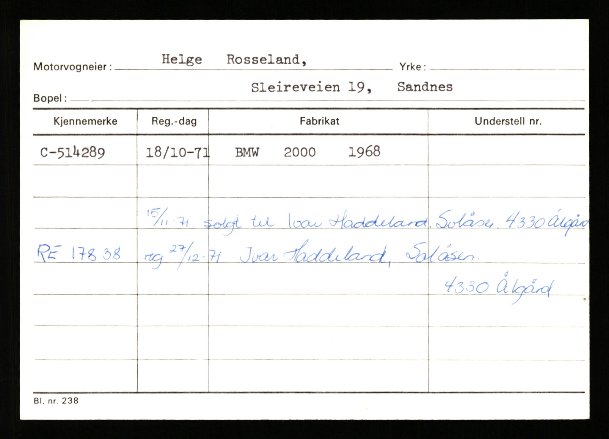 Stavanger trafikkstasjon, SAST/A-101942/0/G/L0012: Registreringsnummer: 363571 - 800000, 1930-1971, p. 791