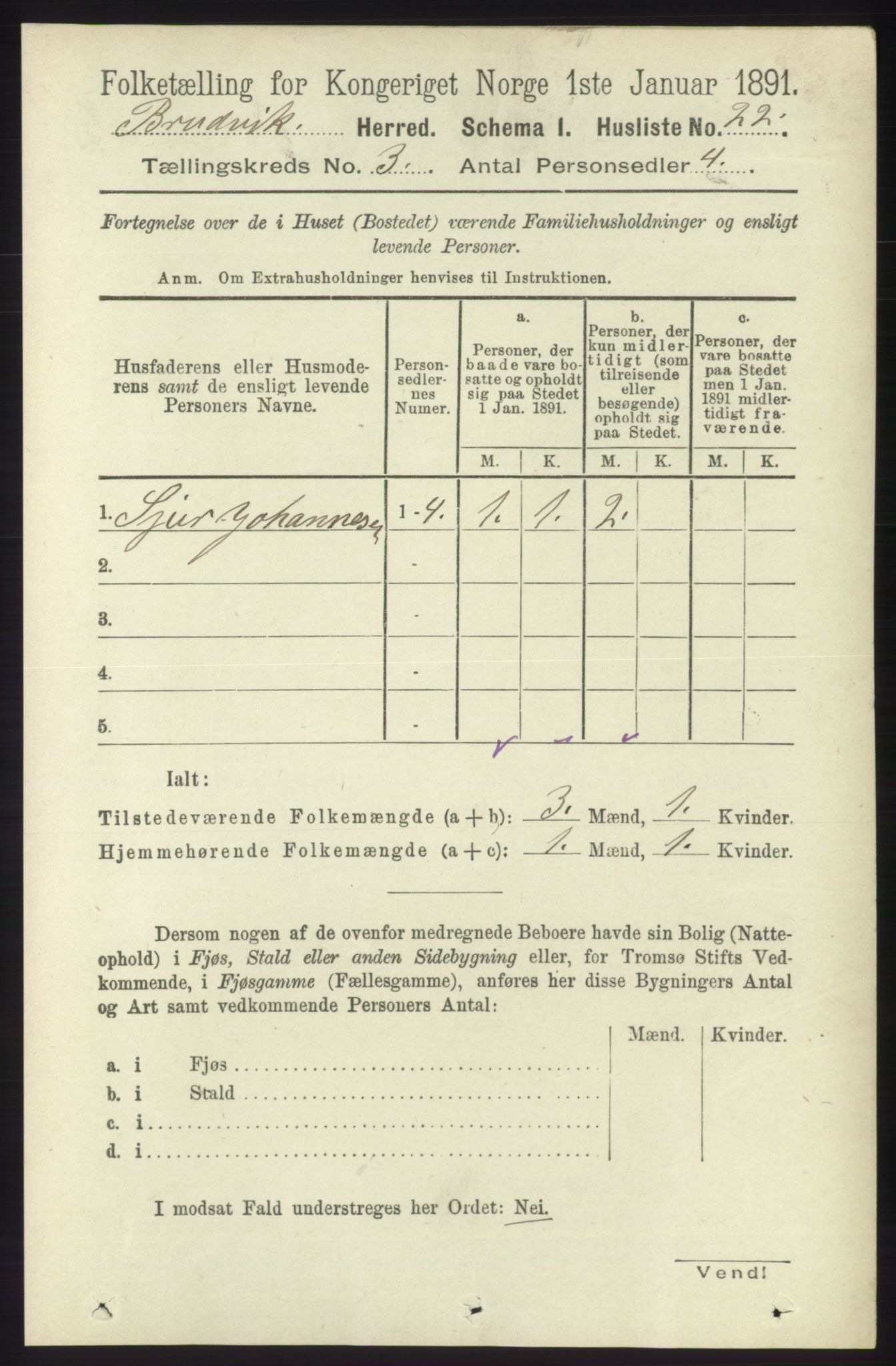 RA, 1891 census for 1251 Bruvik, 1891, p. 817