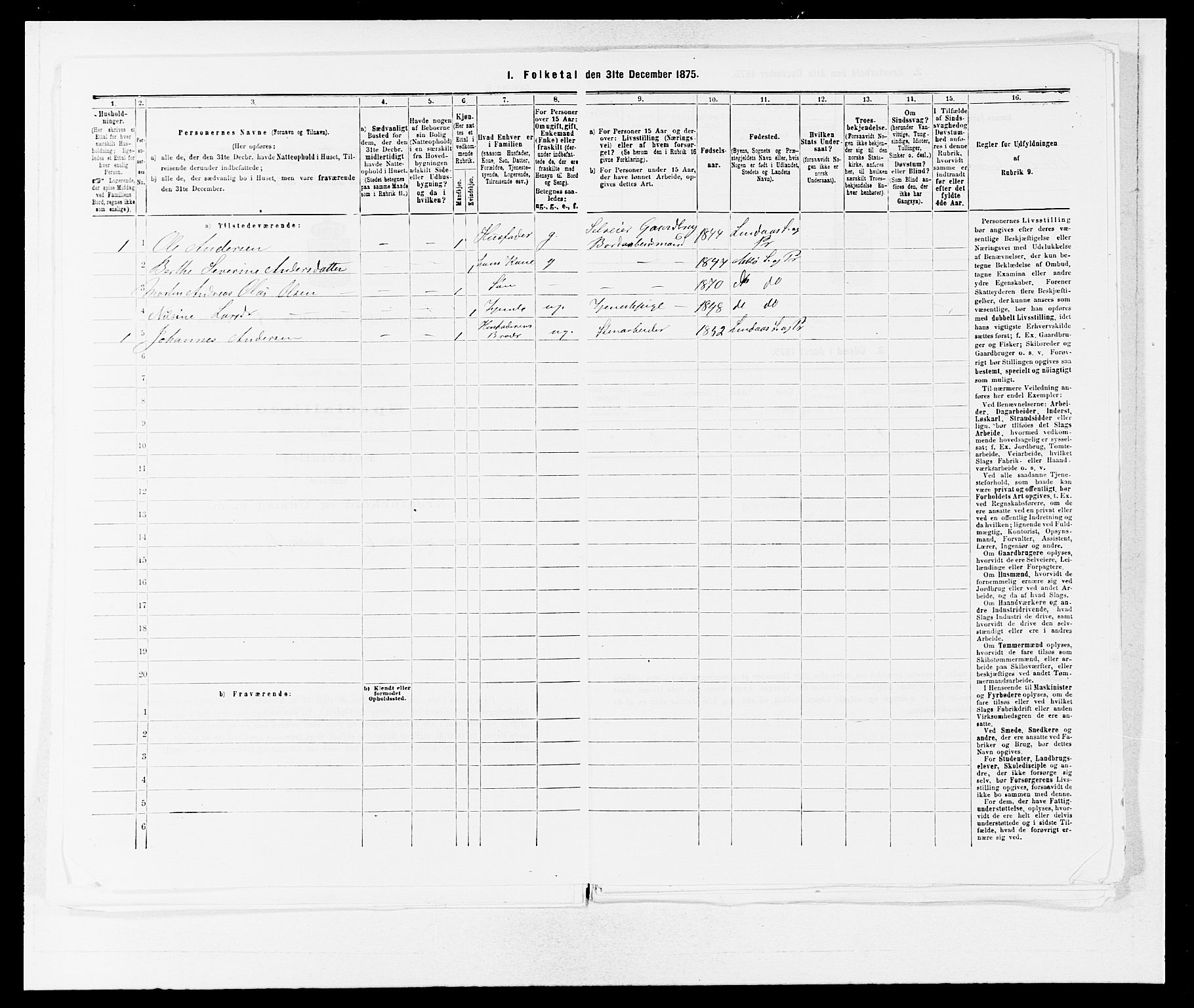 SAB, 1875 census for 1247P Askøy, 1875, p. 744