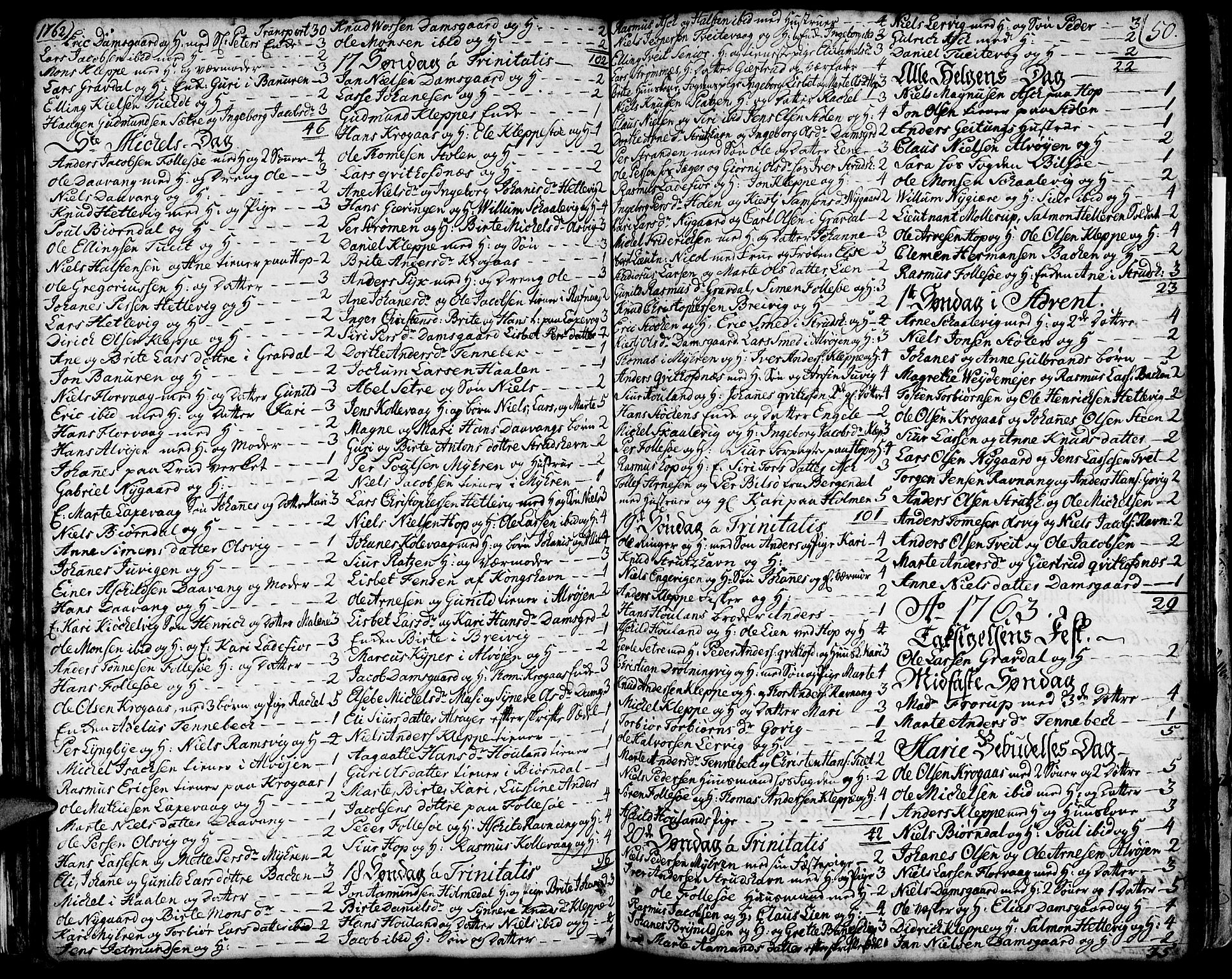 Askøy Sokneprestembete, SAB/A-74101/H/Ha/Haa/Haaa/L0001: Parish register (official) no. A 1, 1742-1818, p. 50