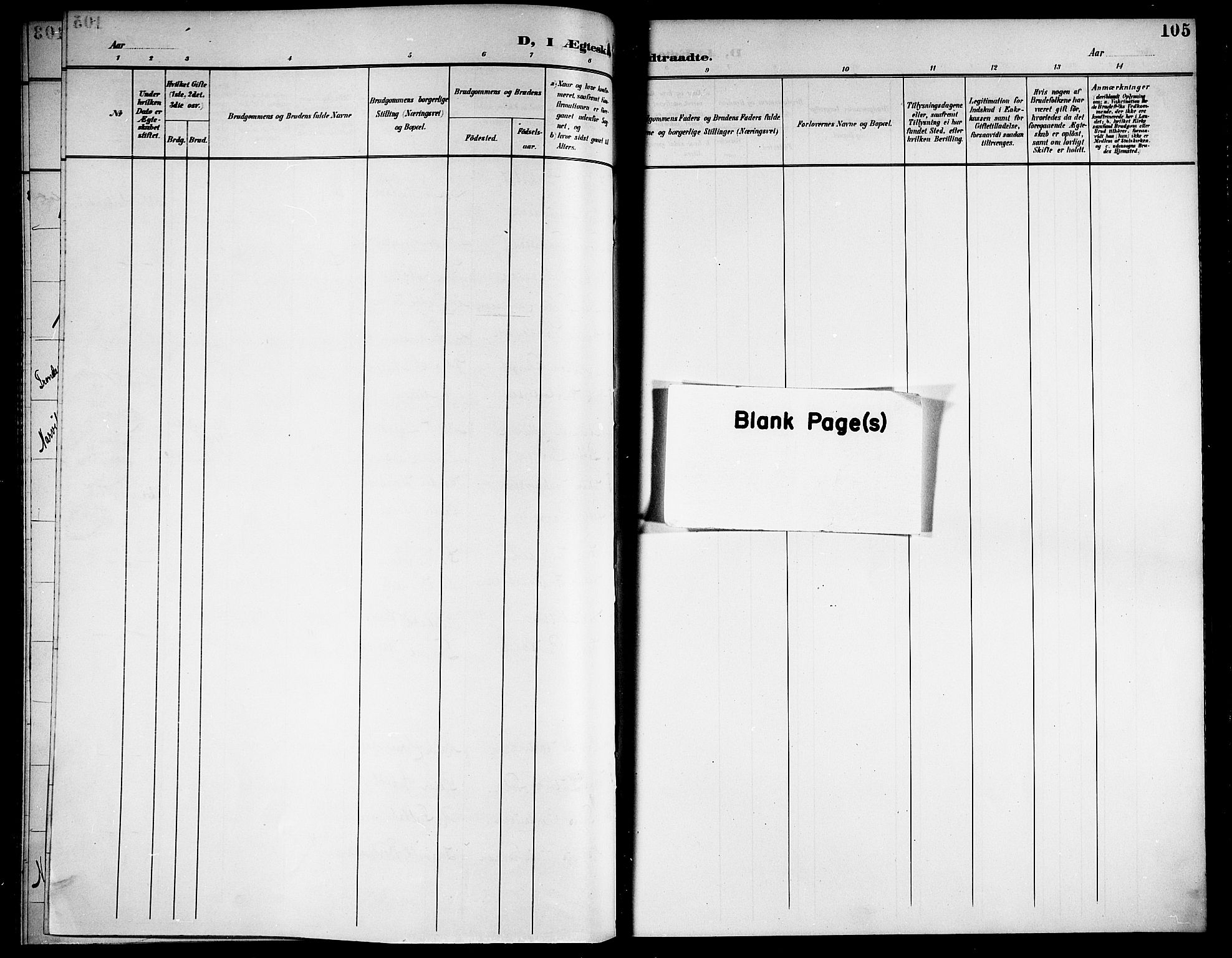 Ministerialprotokoller, klokkerbøker og fødselsregistre - Nordland, AV/SAT-A-1459/865/L0932: Parish register (copy) no. 865C04, 1901-1917, p. 105