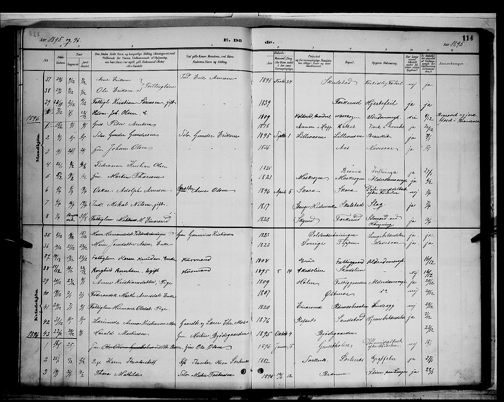 Grue prestekontor, AV/SAH-PREST-036/H/Ha/Hab/L0003: Parish register (copy) no. 3, 1895-1899, p. 114