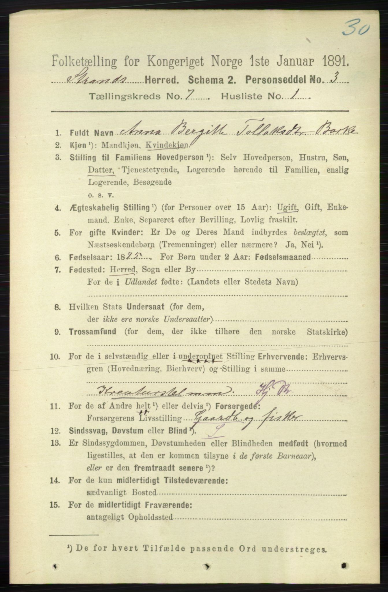 RA, 1891 census for 1130 Strand, 1891, p. 1956