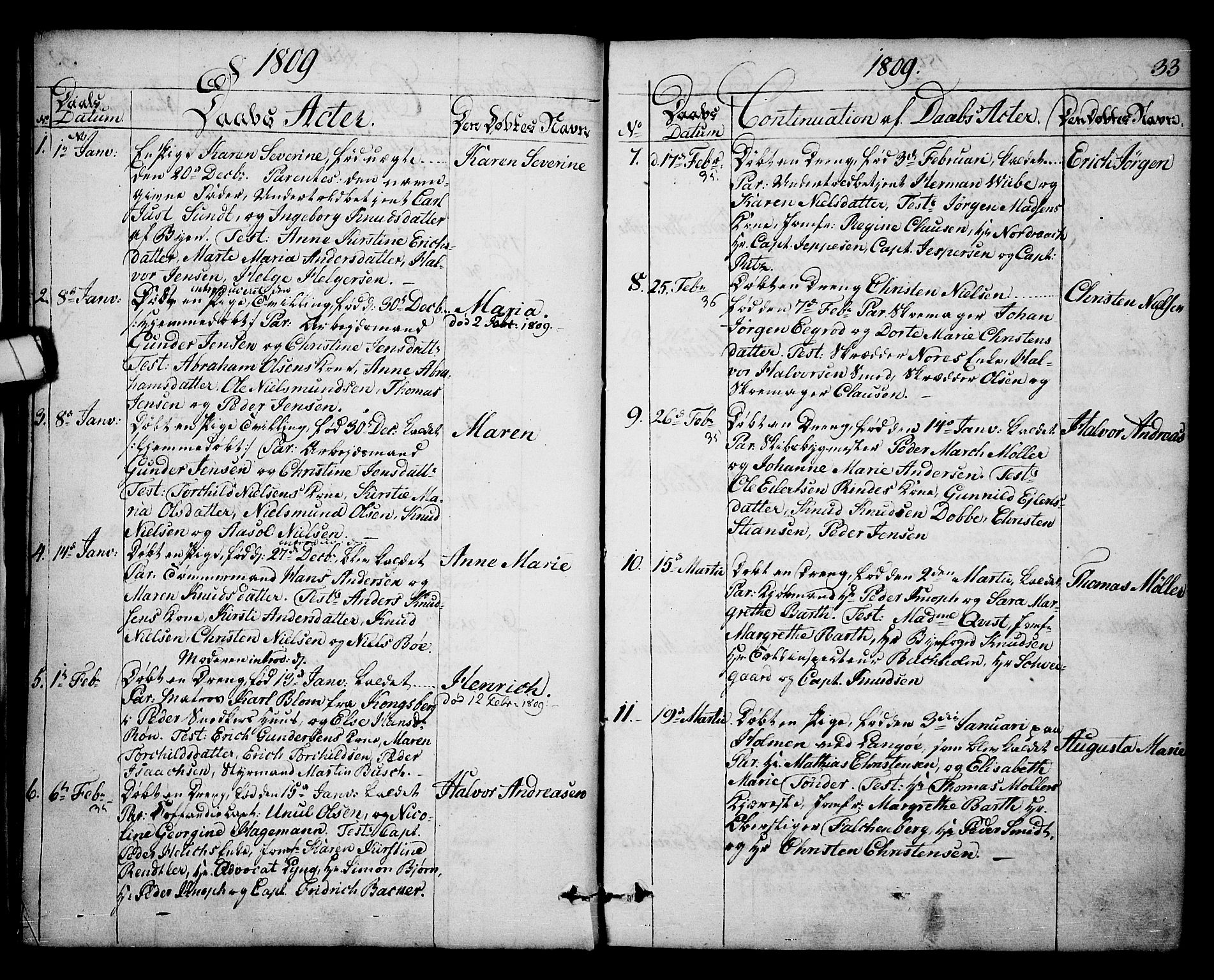 Kragerø kirkebøker, SAKO/A-278/F/Fa/L0003: Parish register (official) no. 3, 1802-1813, p. 33