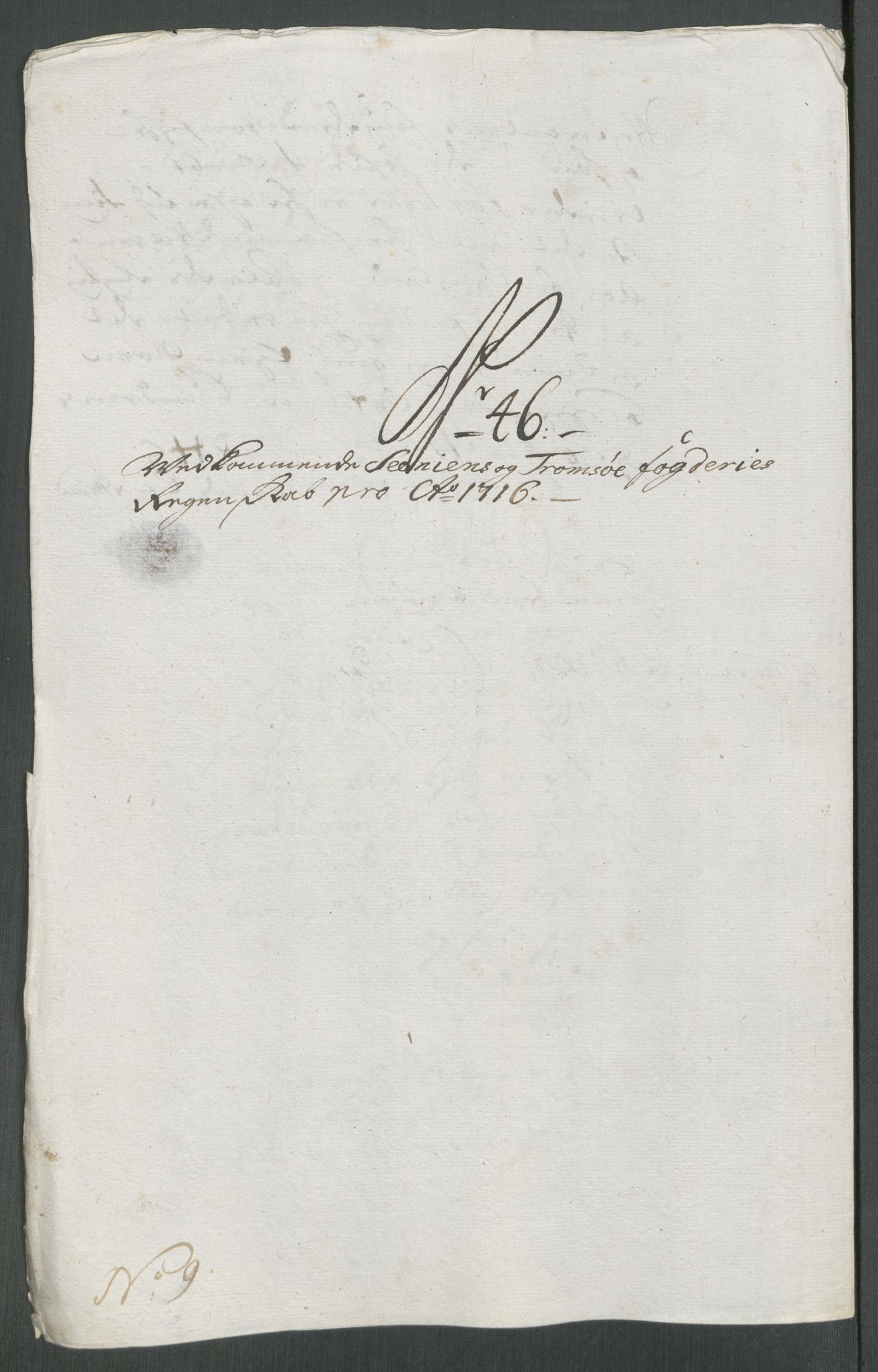 Rentekammeret inntil 1814, Reviderte regnskaper, Fogderegnskap, AV/RA-EA-4092/R68/L4762: Fogderegnskap Senja og Troms, 1716, p. 274