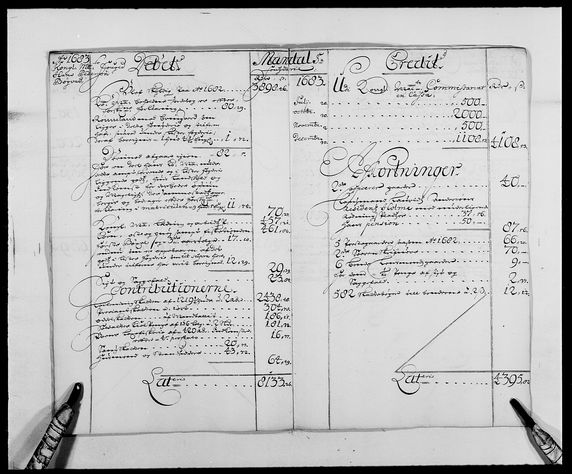 Rentekammeret inntil 1814, Reviderte regnskaper, Fogderegnskap, AV/RA-EA-4092/R42/L2541: Mandal fogderi, 1681-1684, p. 6