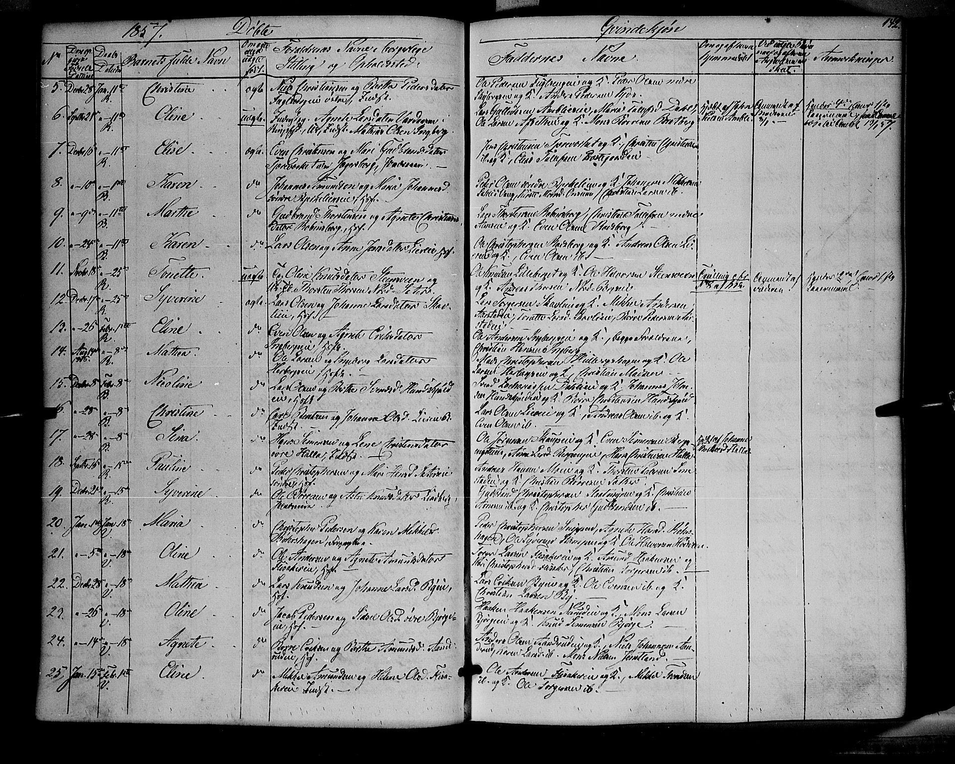 Ringsaker prestekontor, AV/SAH-PREST-014/K/Ka/L0009: Parish register (official) no. 9, 1850-1860, p. 142