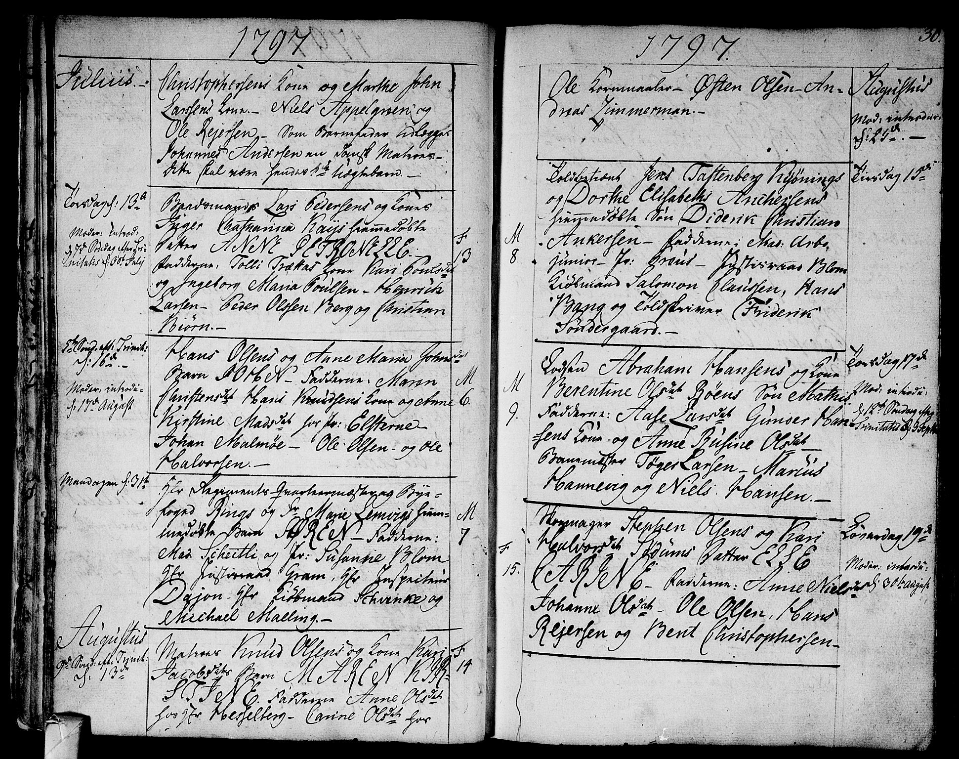 Strømsø kirkebøker, SAKO/A-246/F/Fa/L0010: Parish register (official) no. I 10, 1792-1822, p. 30