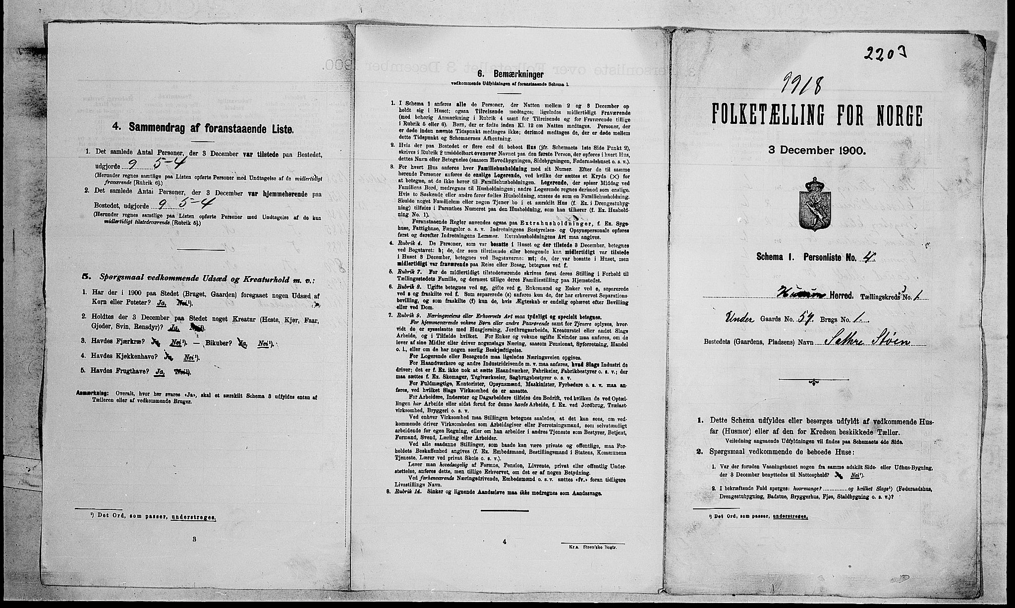 RA, 1900 census for Hurum, 1900, p. 29