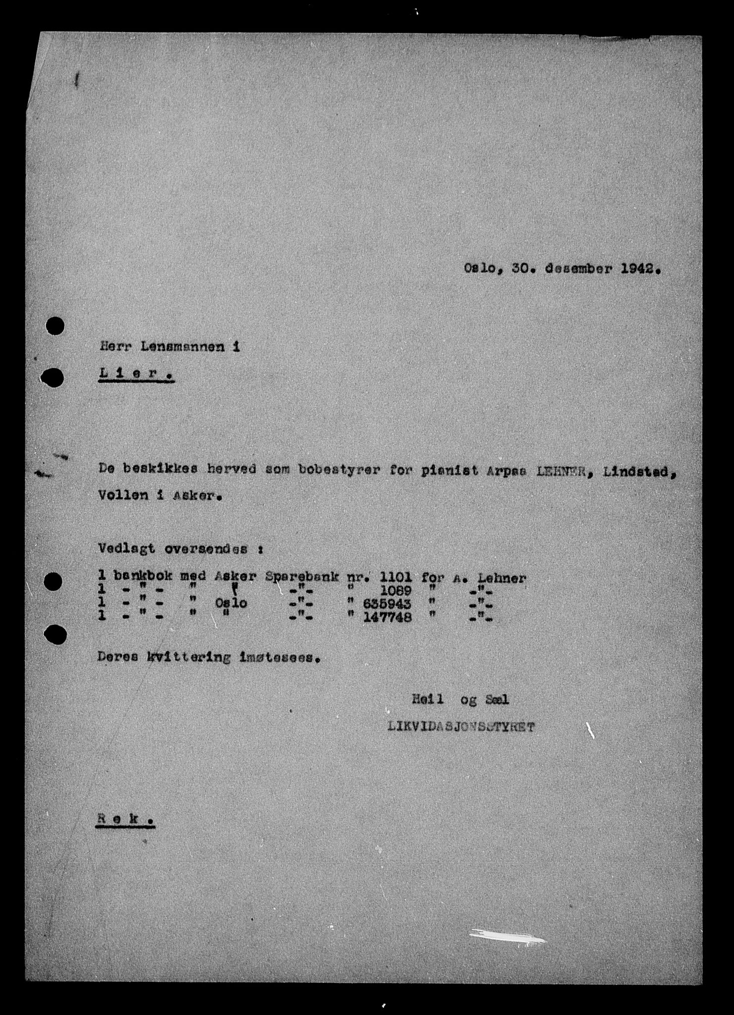 Justisdepartementet, Tilbakeføringskontoret for inndratte formuer, AV/RA-S-1564/H/Hc/Hcd/L1009: --, 1945-1947, p. 34