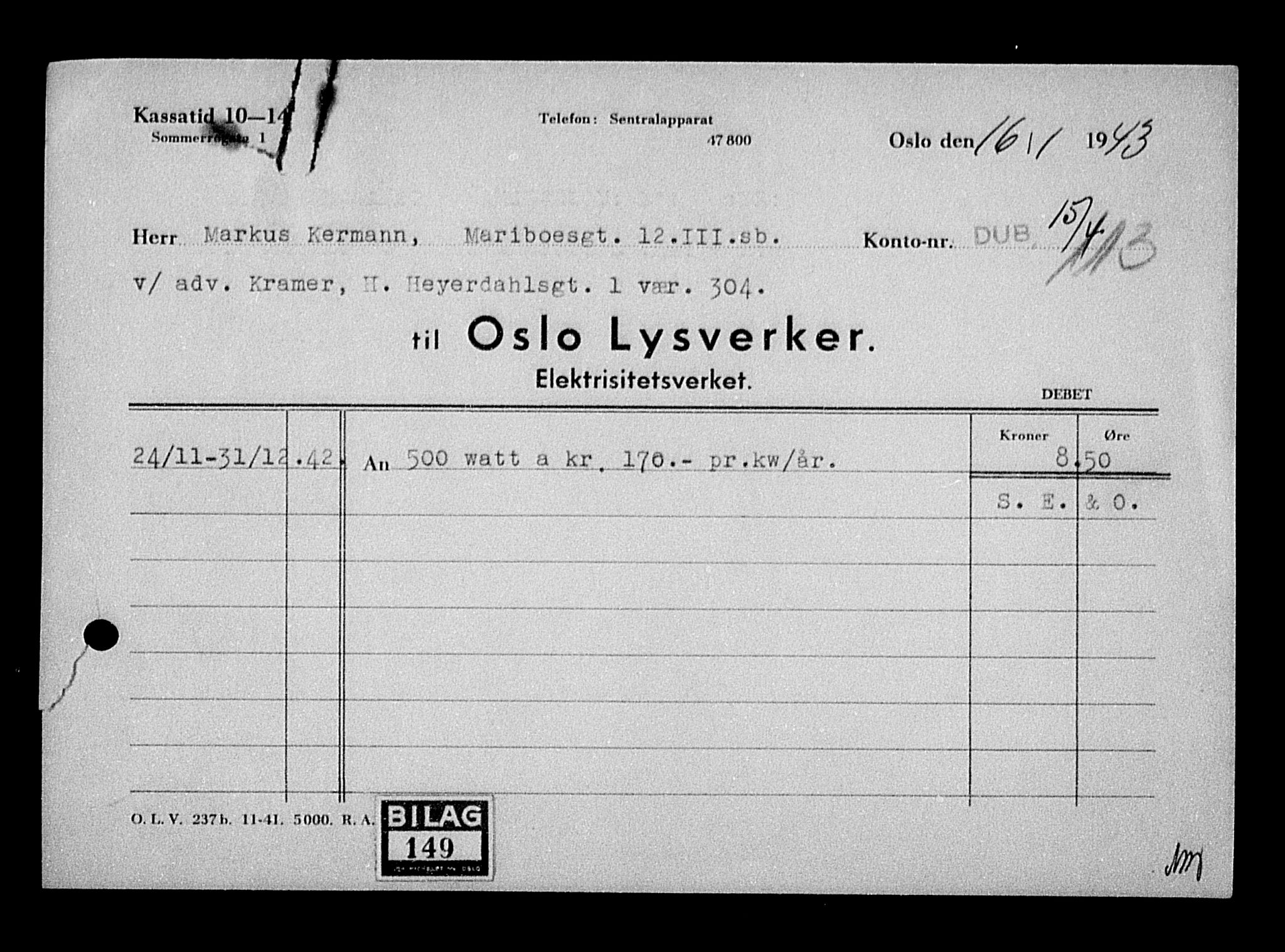 Justisdepartementet, Tilbakeføringskontoret for inndratte formuer, AV/RA-S-1564/H/Hc/Hcc/L0951: --, 1945-1947, p. 22