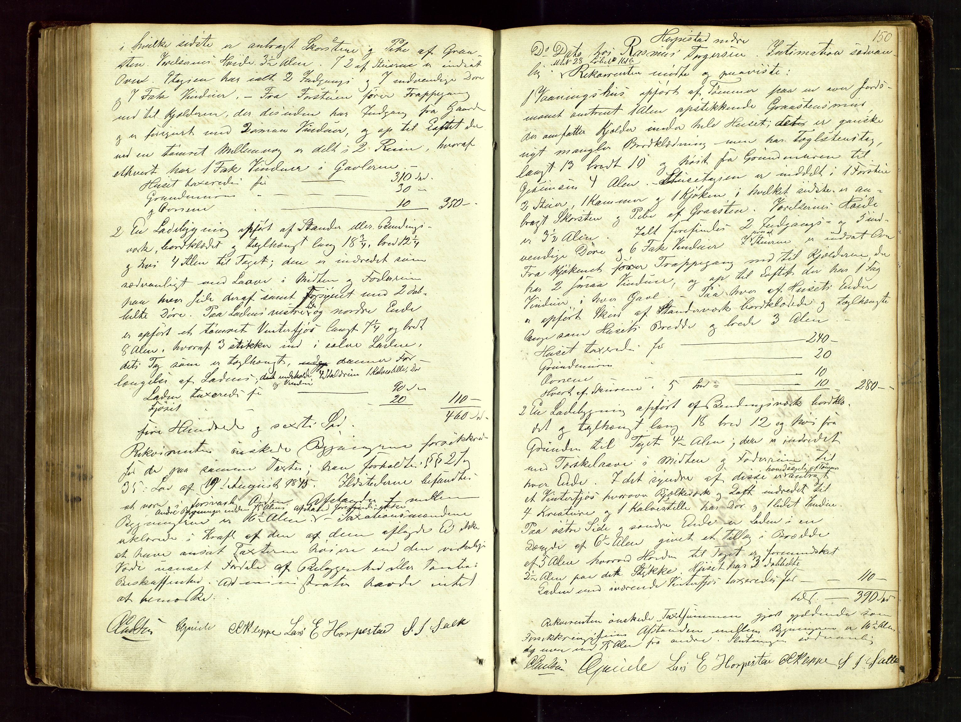 Klepp lensmannskontor, AV/SAST-A-100163/Gob/L0001: "Brandtaxatjons Protocol for Kleps Thinglaug", 1846-1881, p. 149b-150a