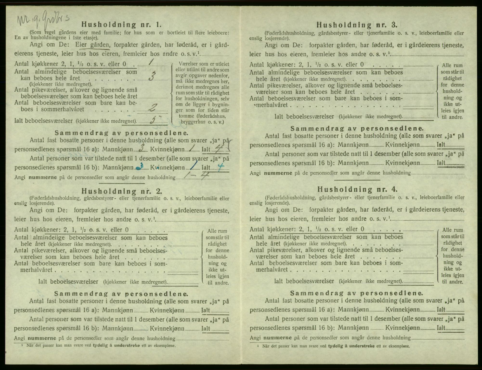 SAB, 1920 census for Odda, 1920, p. 213