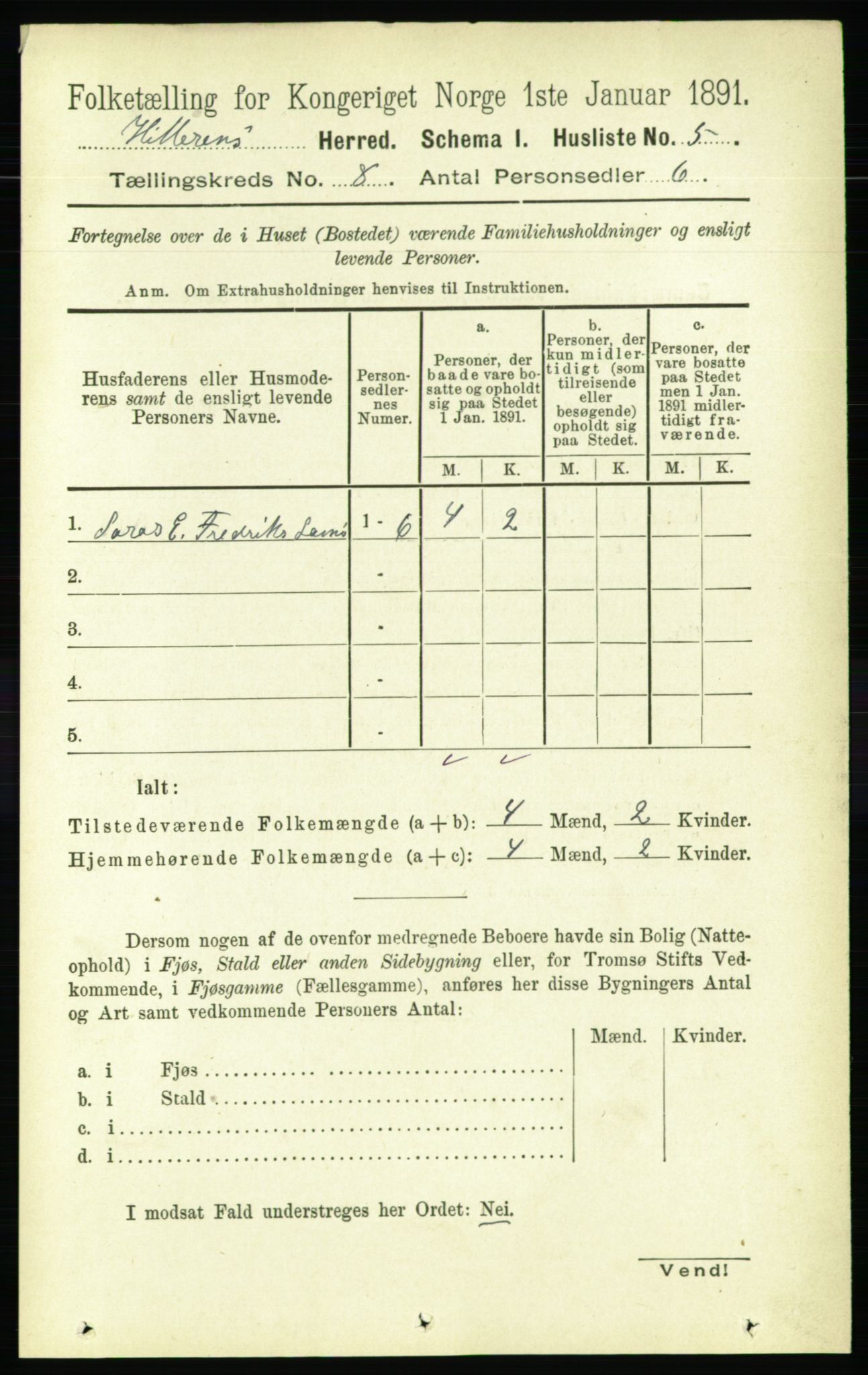 RA, 1891 census for 1617 Hitra, 1891, p. 1428