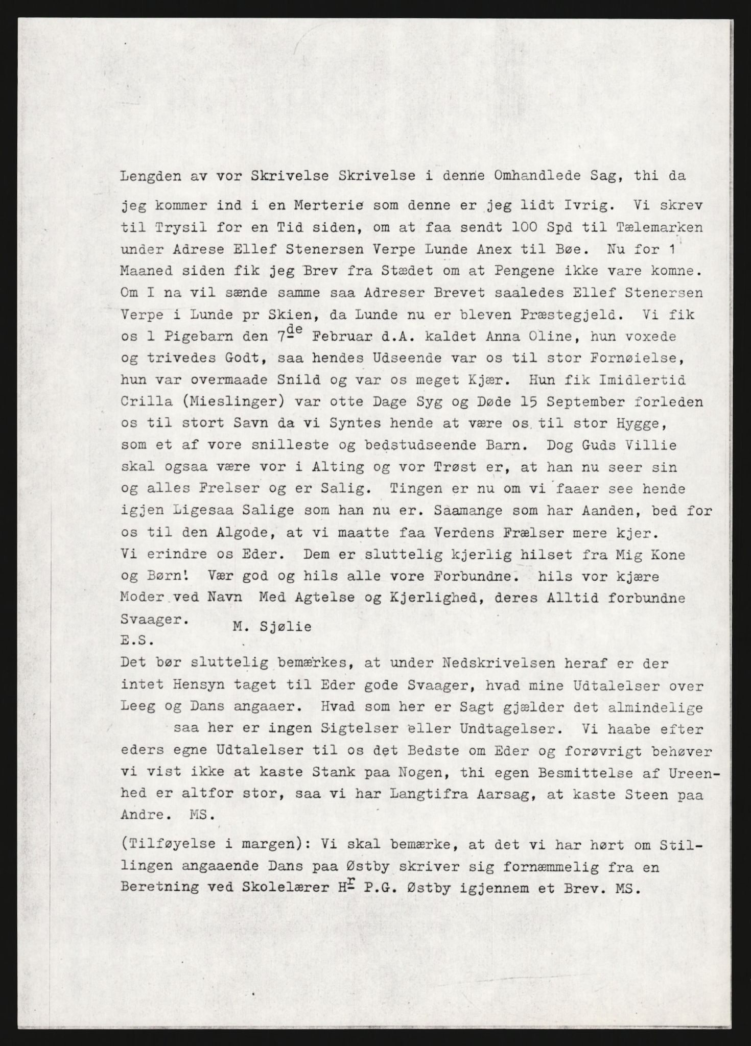 Samlinger til kildeutgivelse, Amerikabrevene, AV/RA-EA-4057/F/L0009: Innlån fra Hedmark: Statsarkivet i Hamar - Wærenskjold, 1838-1914, p. 14