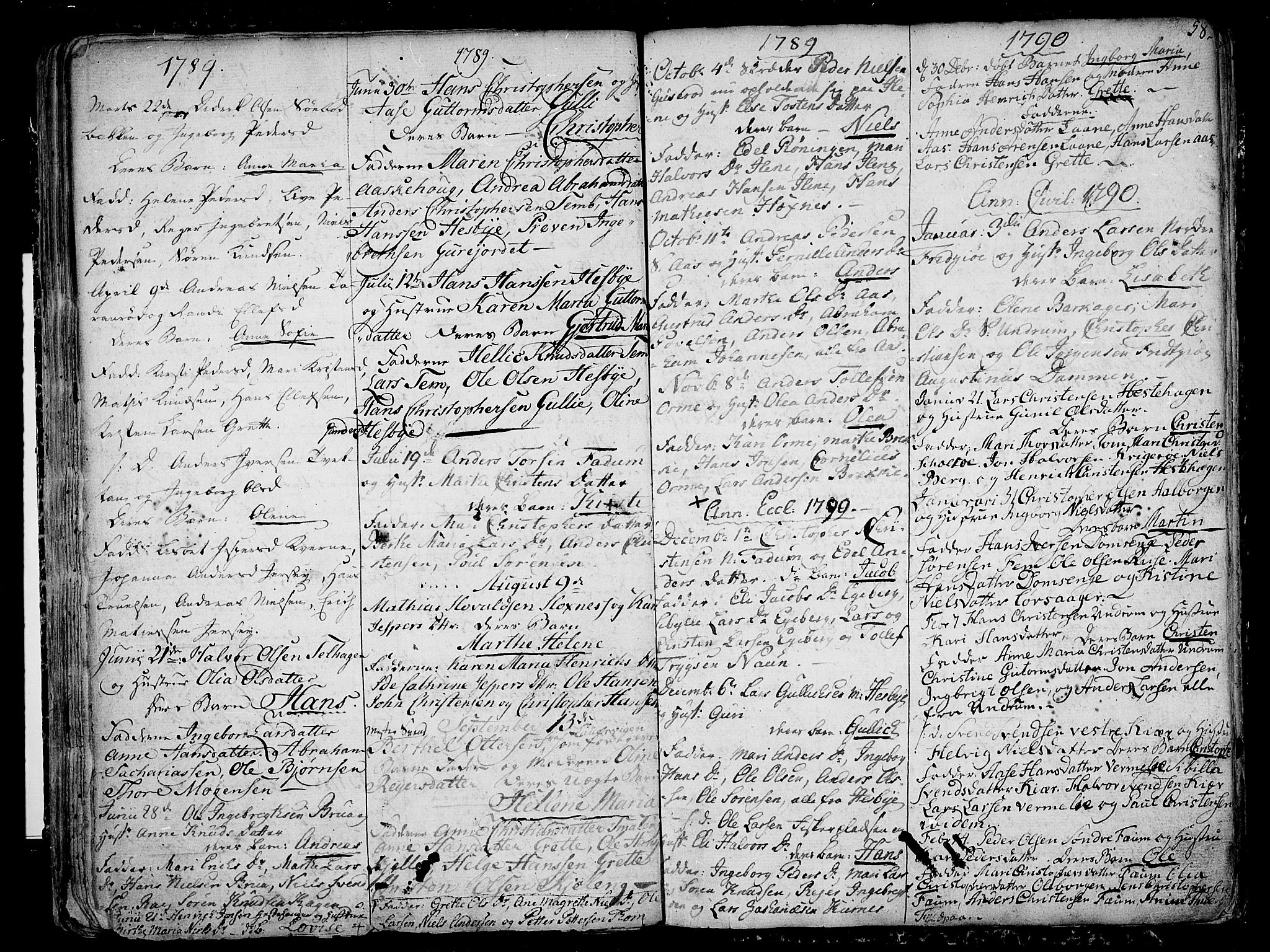 Sem kirkebøker, AV/SAKO-A-5/F/Fa/L0002: Parish register (official) no. I 2, 1764-1798, p. 58