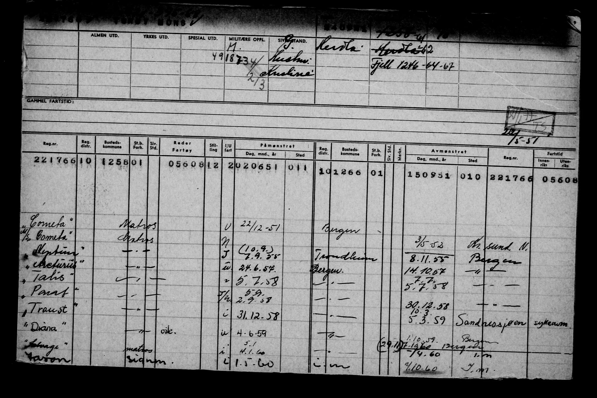 Direktoratet for sjømenn, AV/RA-S-3545/G/Gb/L0198: Hovedkort, 1921, p. 238