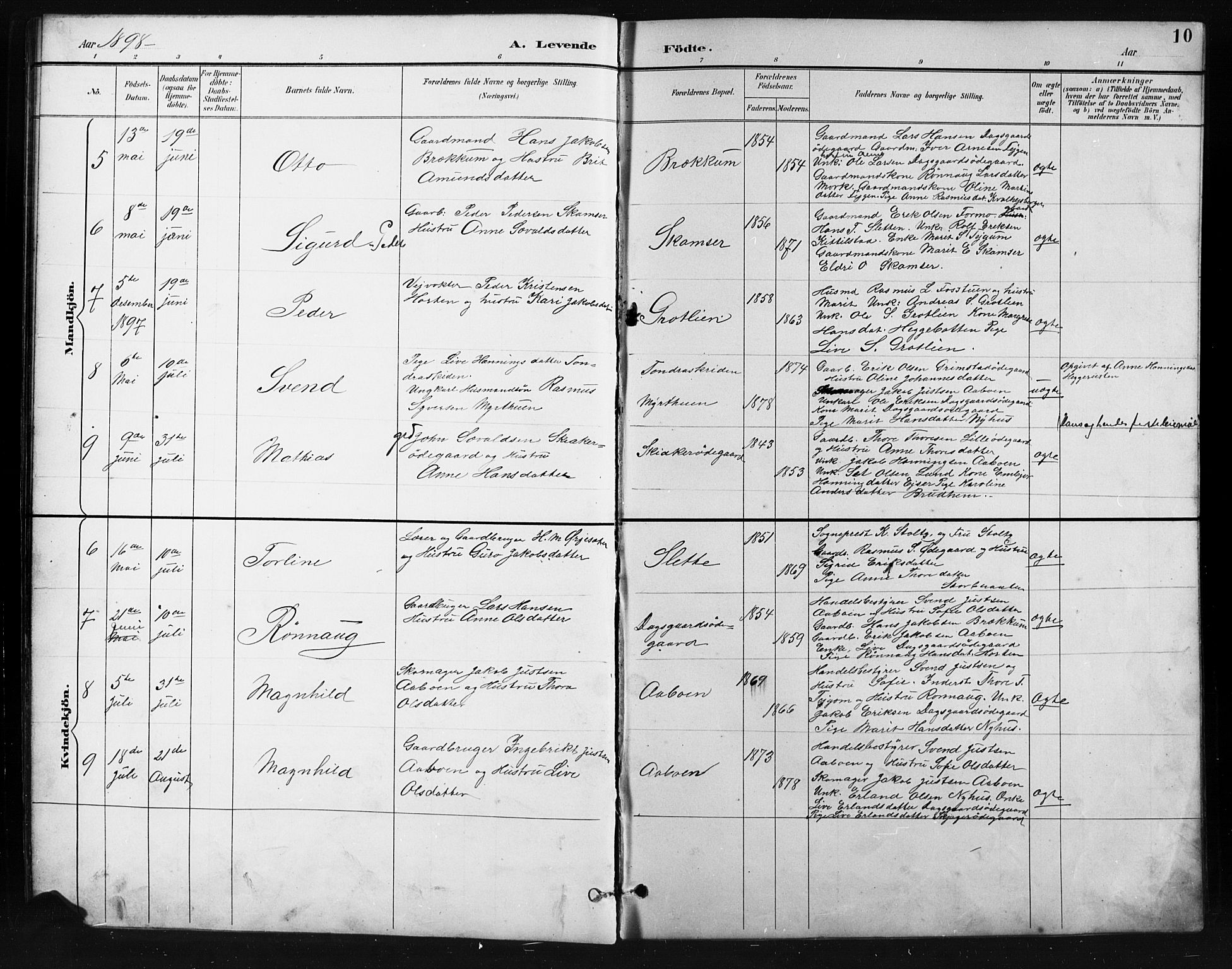 Skjåk prestekontor, AV/SAH-PREST-072/H/Ha/Hab/L0004: Parish register (copy) no. 4, 1895-1921, p. 10