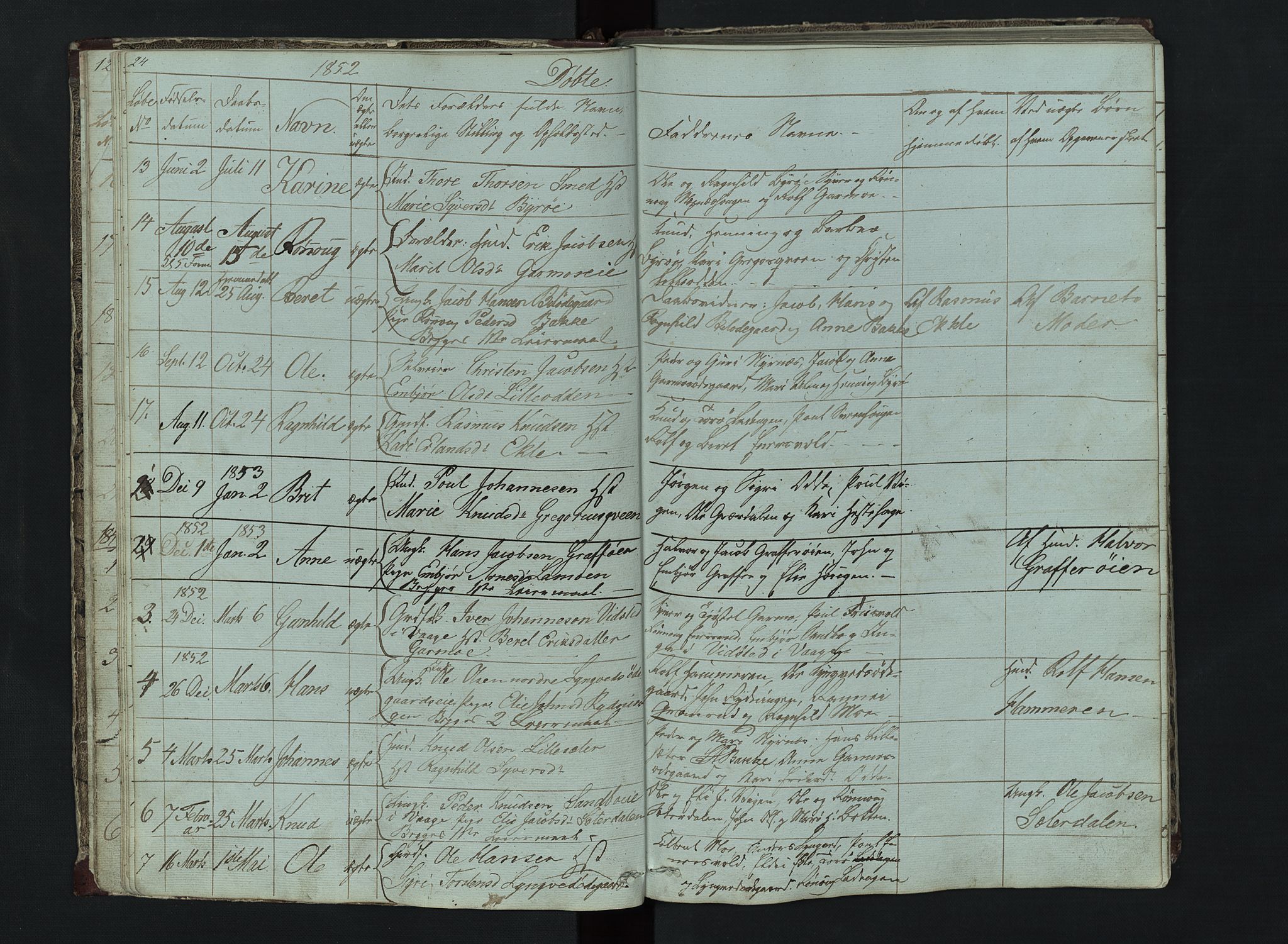 Lom prestekontor, SAH/PREST-070/L/L0014: Parish register (copy) no. 14, 1845-1876, p. 24-25