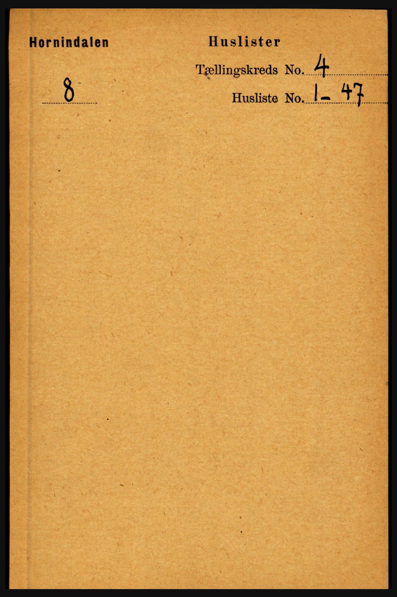 RA, 1891 census for 1444 Hornindal, 1891, p. 815