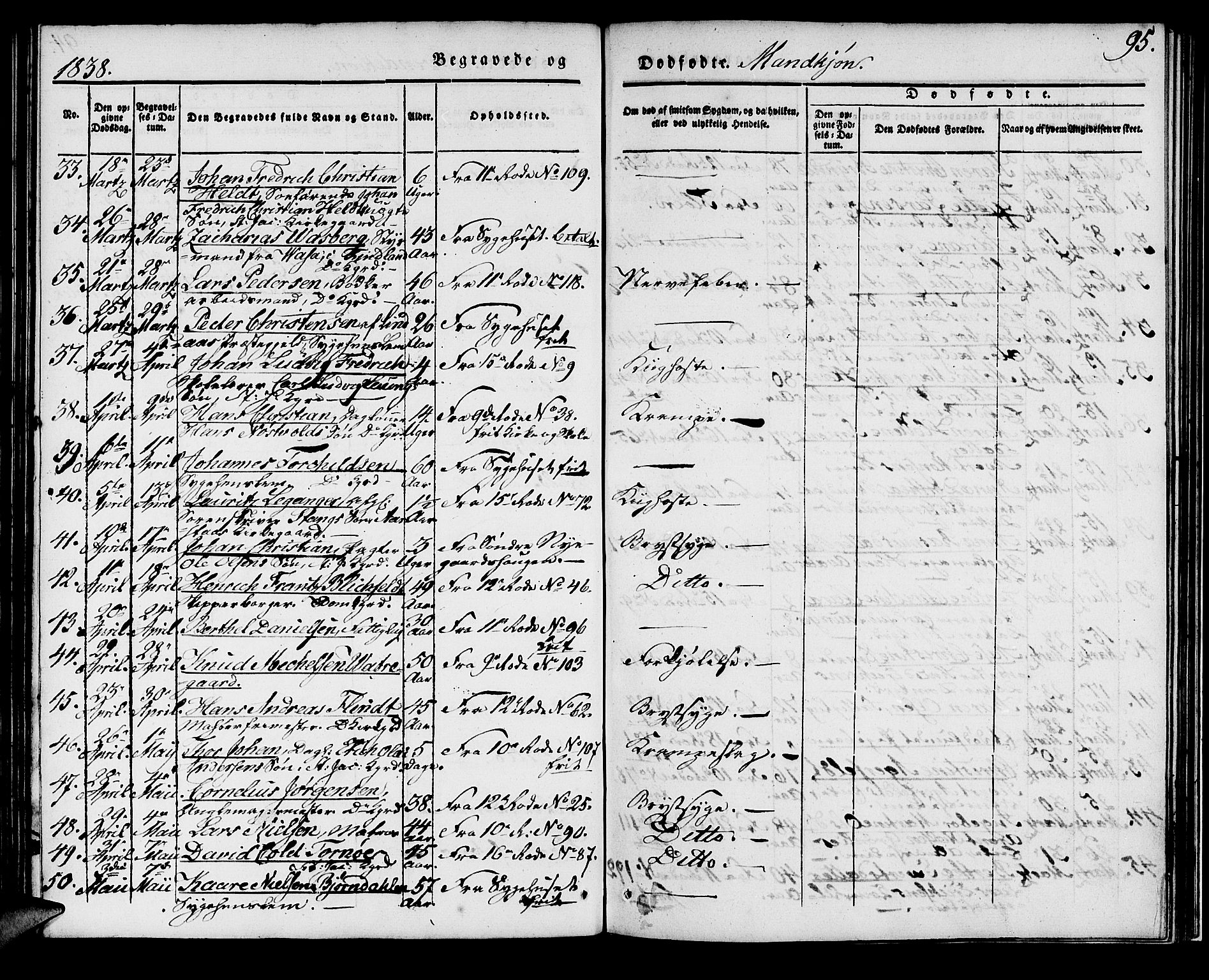 Domkirken sokneprestembete, AV/SAB-A-74801/H/Haa/L0015: Parish register (official) no. A 14, 1835-1840, p. 95