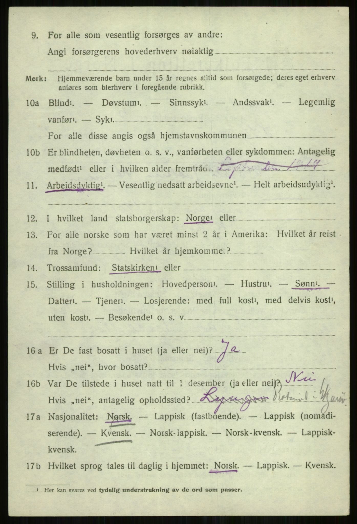 SATØ, 1920 census for Skjervøy, 1920, p. 1794