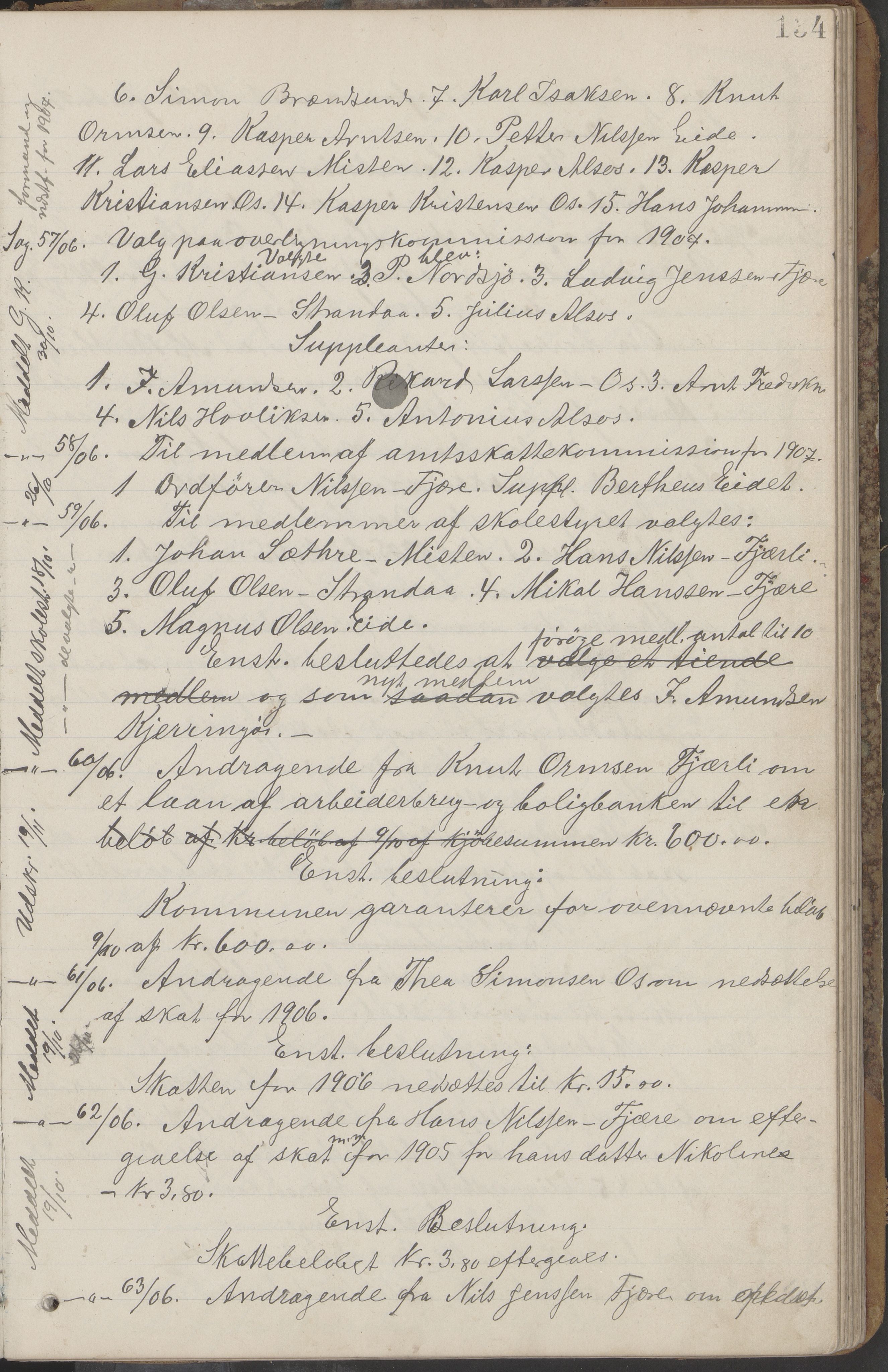 Kjerringøy kommune. Formannskapet, AIN/K-18441.150/A/Aa/L0002: Forhandlingsprotokoll Norfolden- Kjerringø formanskap, 1900-1911