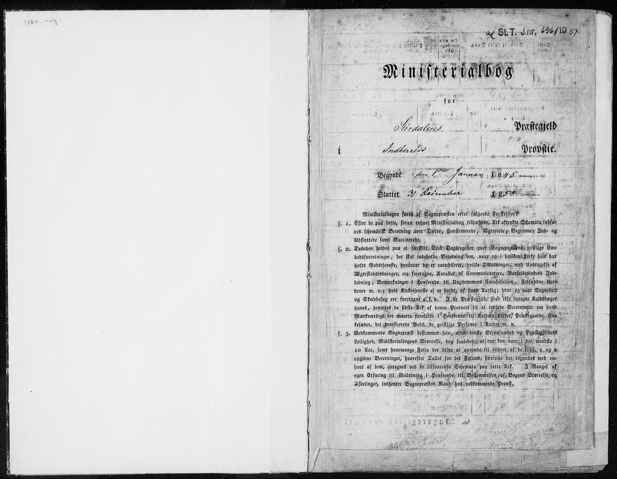 Ministerialprotokoller, klokkerbøker og fødselsregistre - Nord-Trøndelag, SAT/A-1458/709/L0074: Parish register (official) no. 709A14, 1845-1858
