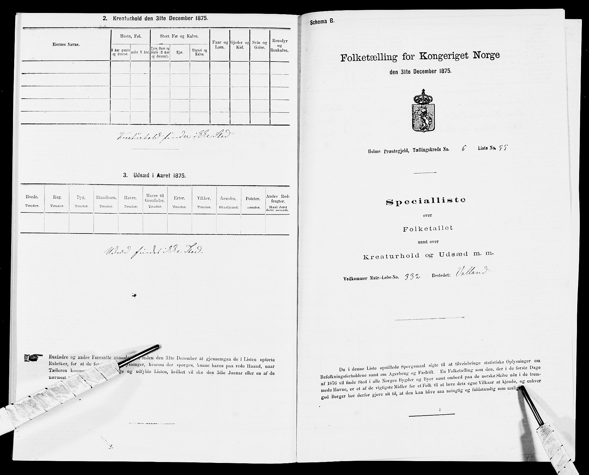 SAK, 1875 census for 1020P Holum, 1875, p. 683