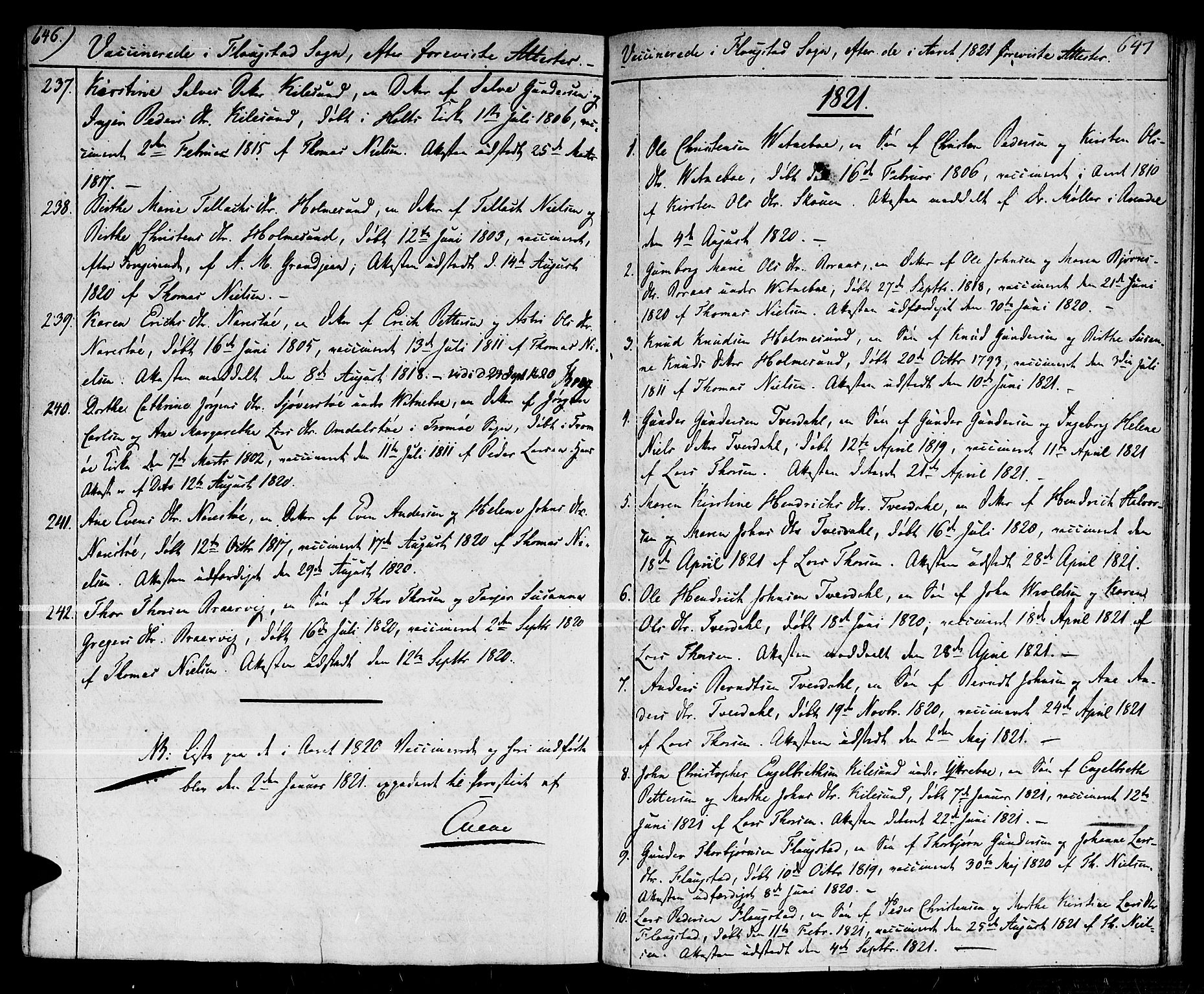 Dypvåg sokneprestkontor, AV/SAK-1111-0007/F/Fa/Faa/L0002: Parish register (official) no. A 2 /2, 1813-1824, p. 647