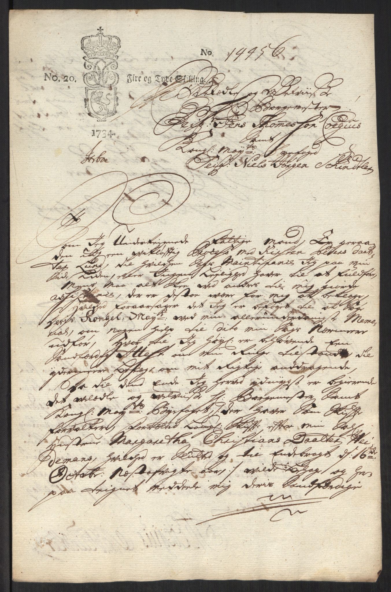 Stattholderembetet 1572-1771, AV/RA-EA-2870/Ef/L0107: Brev fra embetsmenn og andre, 1733-1734, p. 275