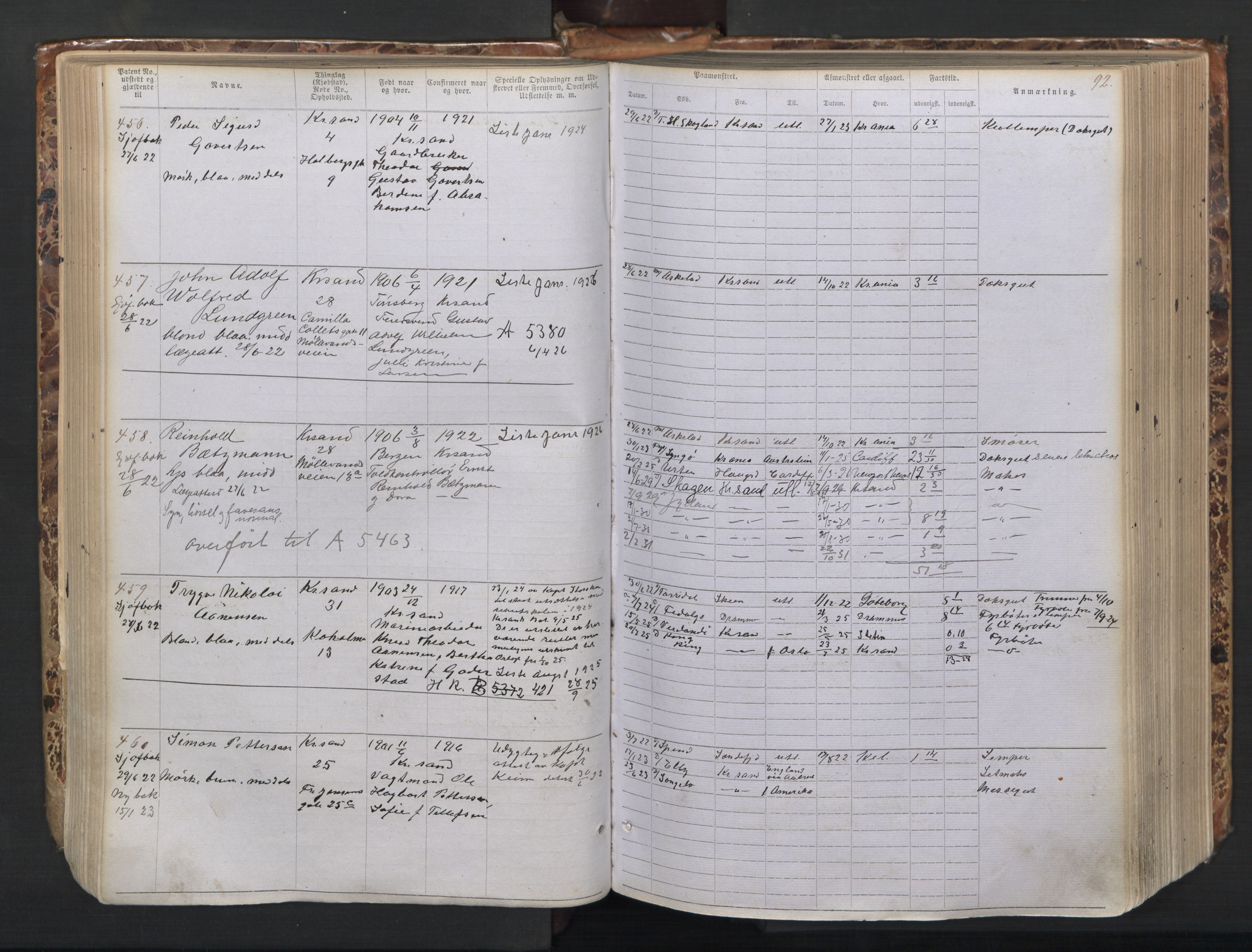 Kristiansand mønstringskrets, AV/SAK-2031-0015/F/Fa/L0008: Annotasjonsrulle nr 1-1330 med register, I-6, 1915-1948, p. 116