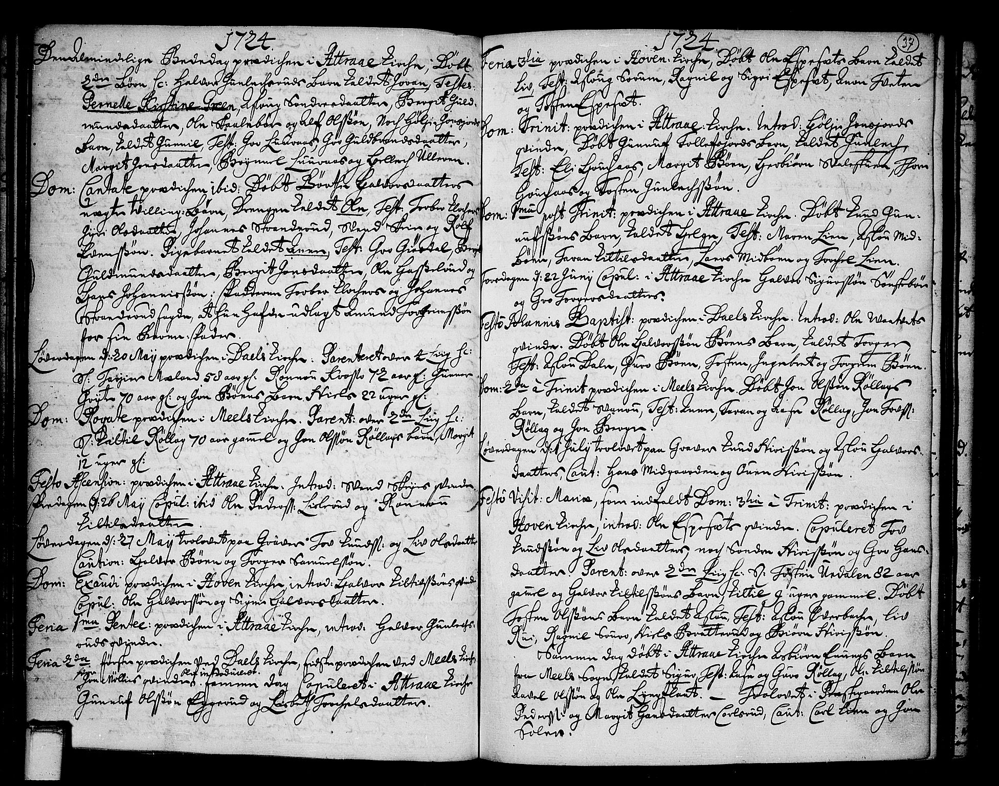 Tinn kirkebøker, AV/SAKO-A-308/F/Fa/L0001: Parish register (official) no. I 1, 1717-1734, p. 37