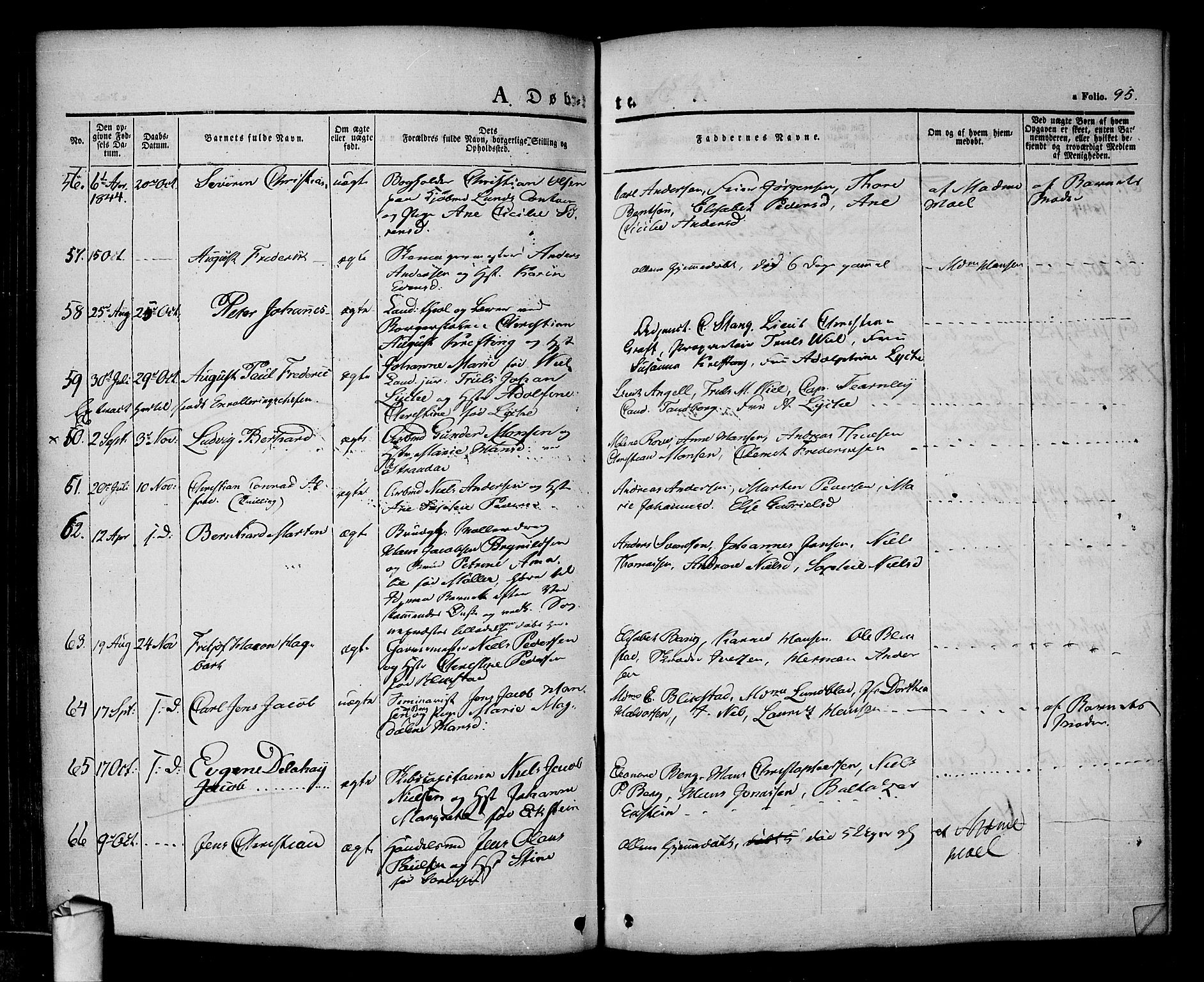 Halden prestekontor Kirkebøker, SAO/A-10909/F/Fa/L0005: Parish register (official) no. I 5, 1834-1845, p. 95