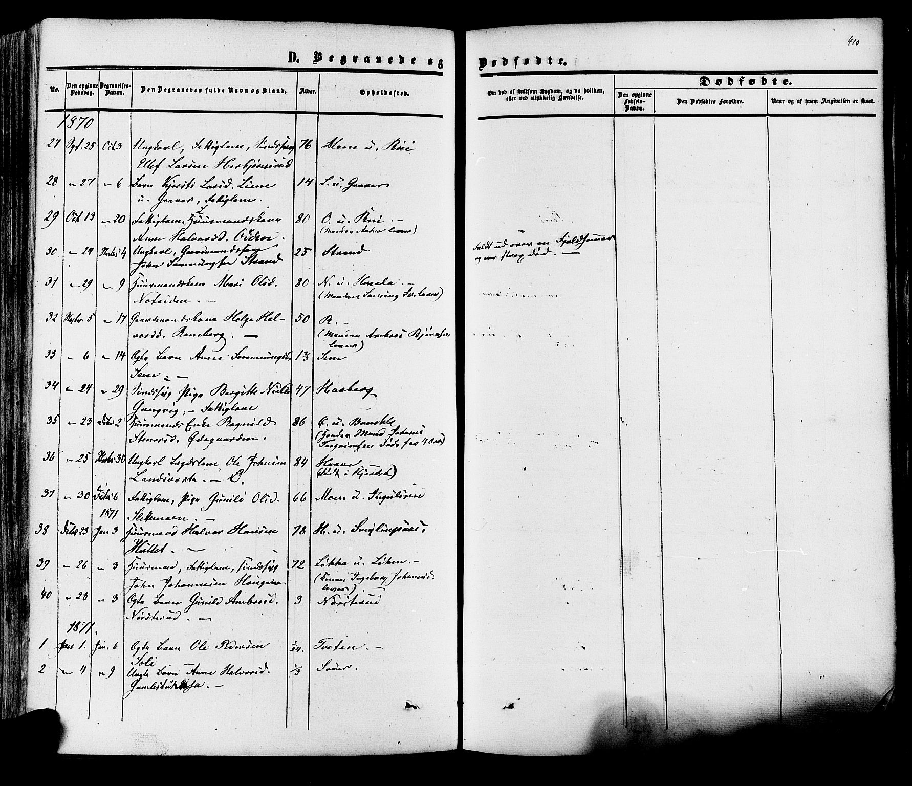 Heddal kirkebøker, SAKO/A-268/F/Fa/L0007: Parish register (official) no. I 7, 1855-1877, p. 410