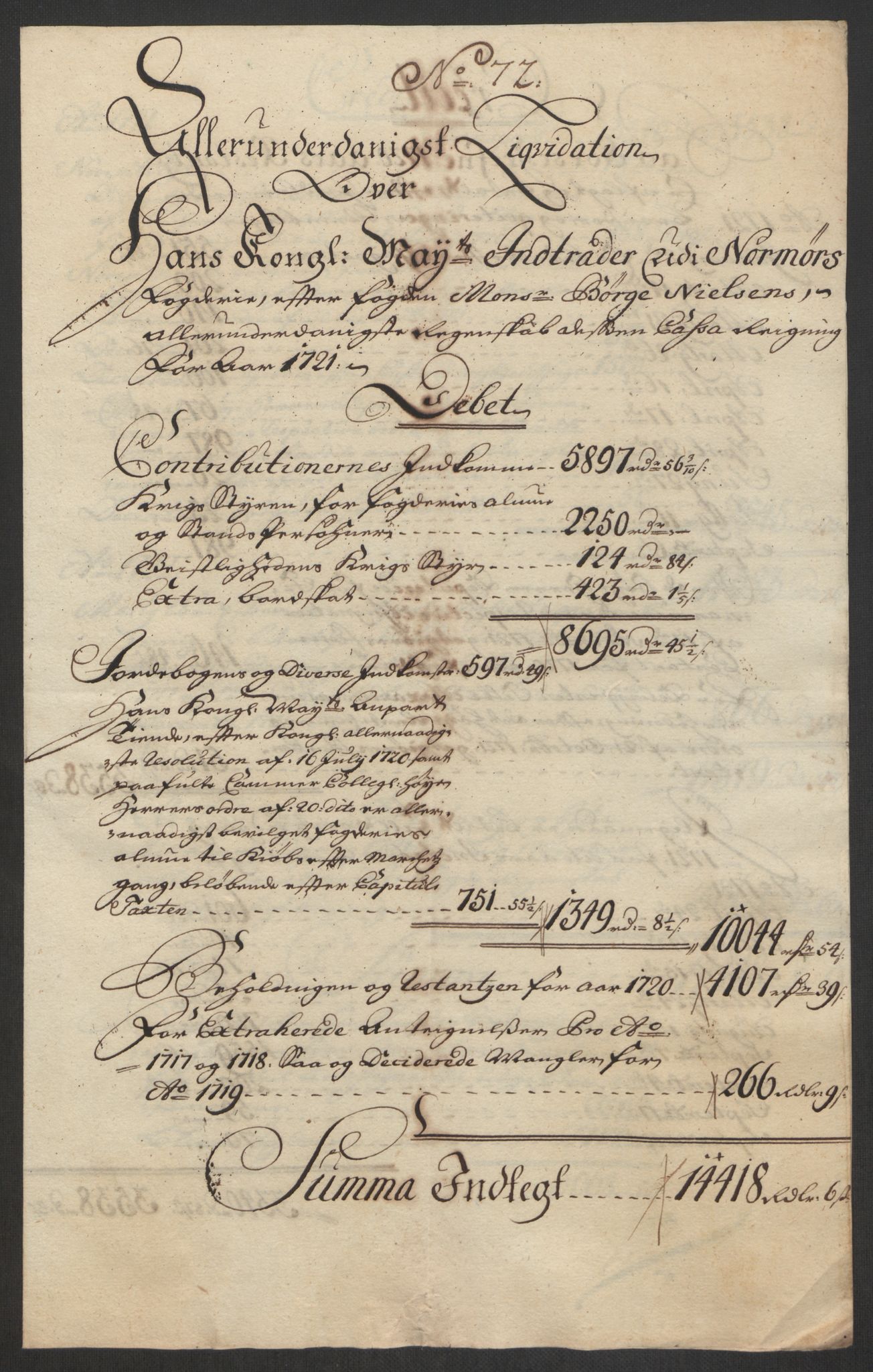 Rentekammeret inntil 1814, Reviderte regnskaper, Fogderegnskap, RA/EA-4092/R56/L3754: Fogderegnskap Nordmøre, 1721, p. 381