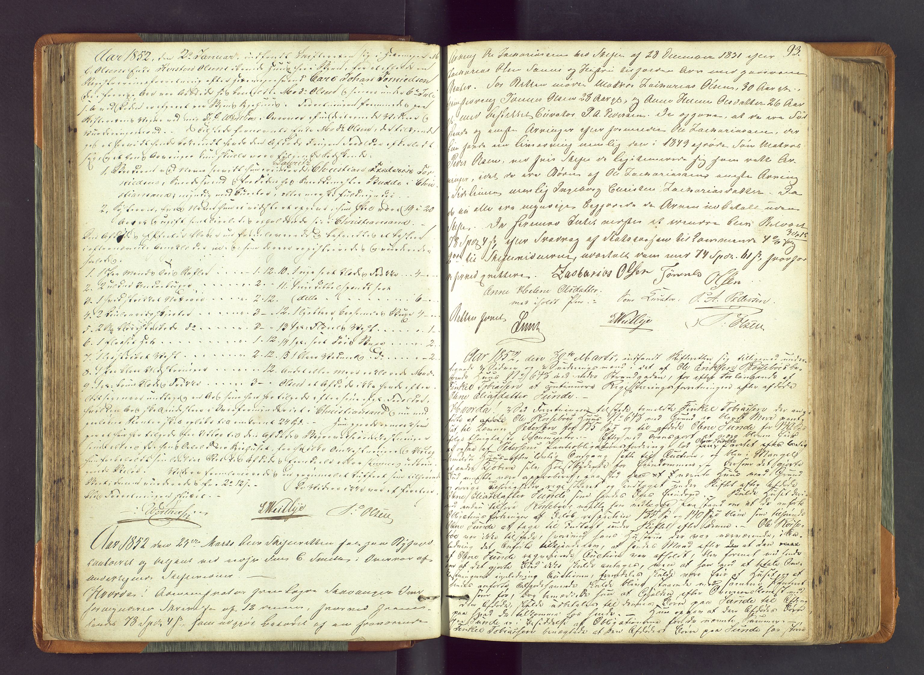Stavanger byfogd, AV/SAST-A-101408/001/5/50/503BA/L0002: Registreringsprotokoll, 1846-1864, p. 93