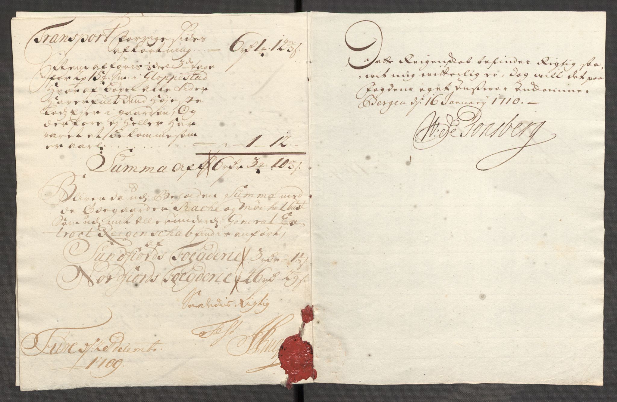 Rentekammeret inntil 1814, Reviderte regnskaper, Fogderegnskap, RA/EA-4092/R53/L3432: Fogderegnskap Sunn- og Nordfjord, 1709, p. 27