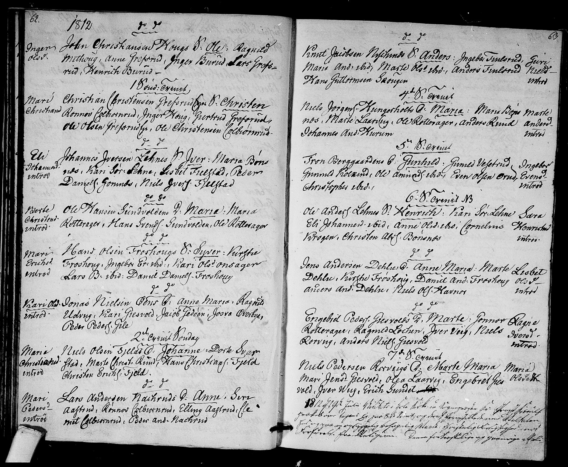 Hole kirkebøker, SAKO/A-228/F/Fa/L0003: Parish register (official) no. I 3, 1805-1814, p. 62-63