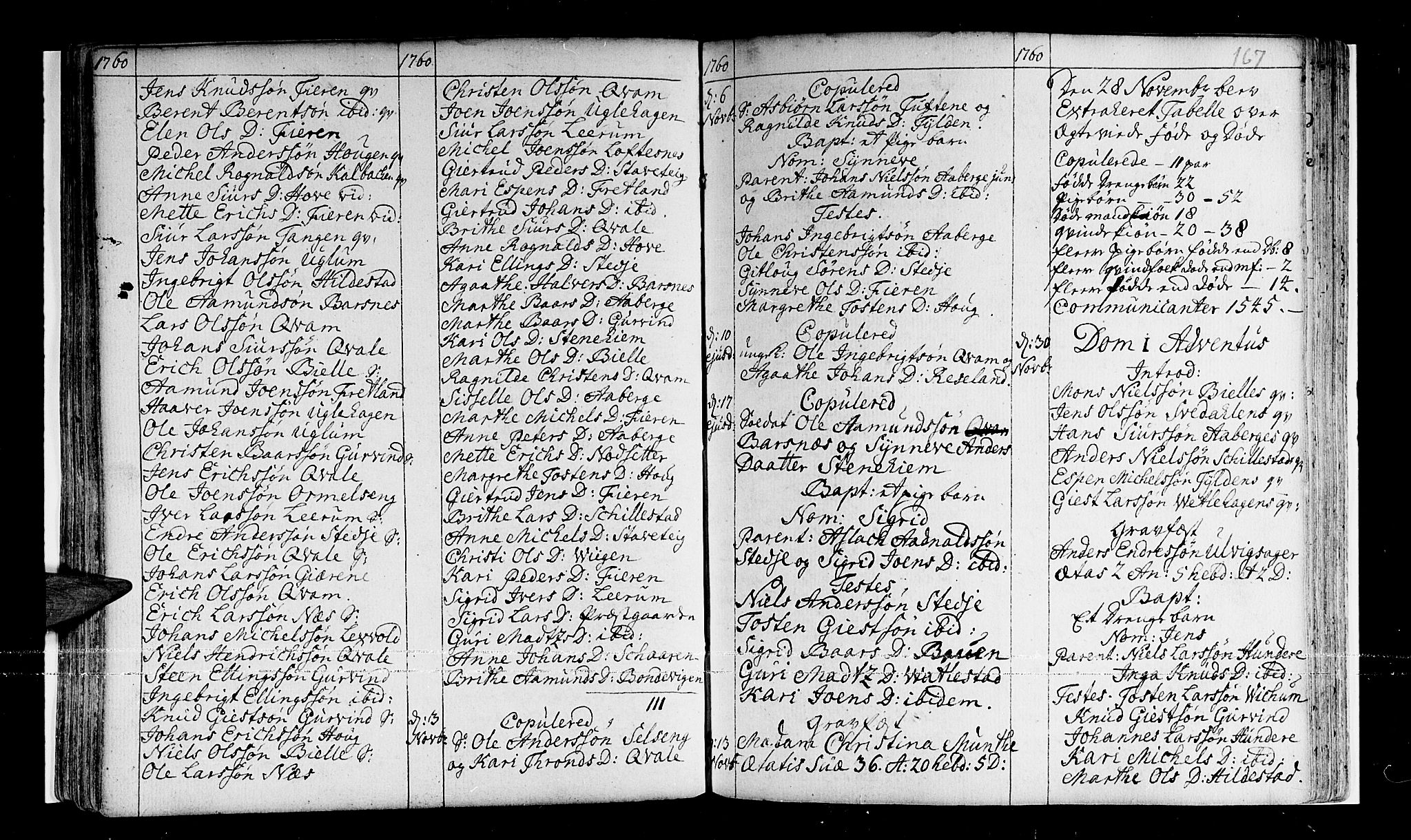 Sogndal sokneprestembete, AV/SAB-A-81301/H/Haa/Haaa/L0003: Parish register (official) no. A 3, 1747-1768, p. 167