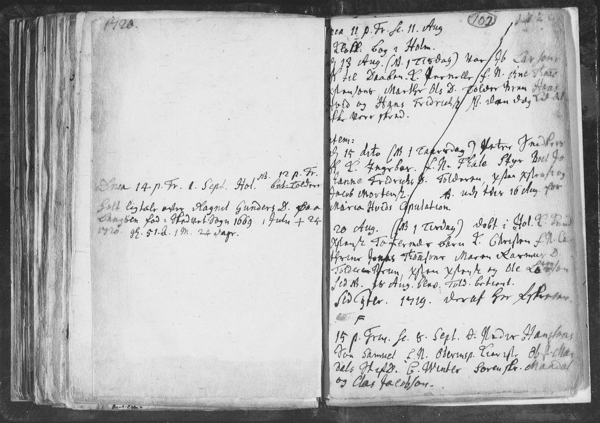 Botne kirkebøker, SAKO/A-340/F/Fa/L0001b: Parish register (official) no. I 1B, 1707-1722, p. 102