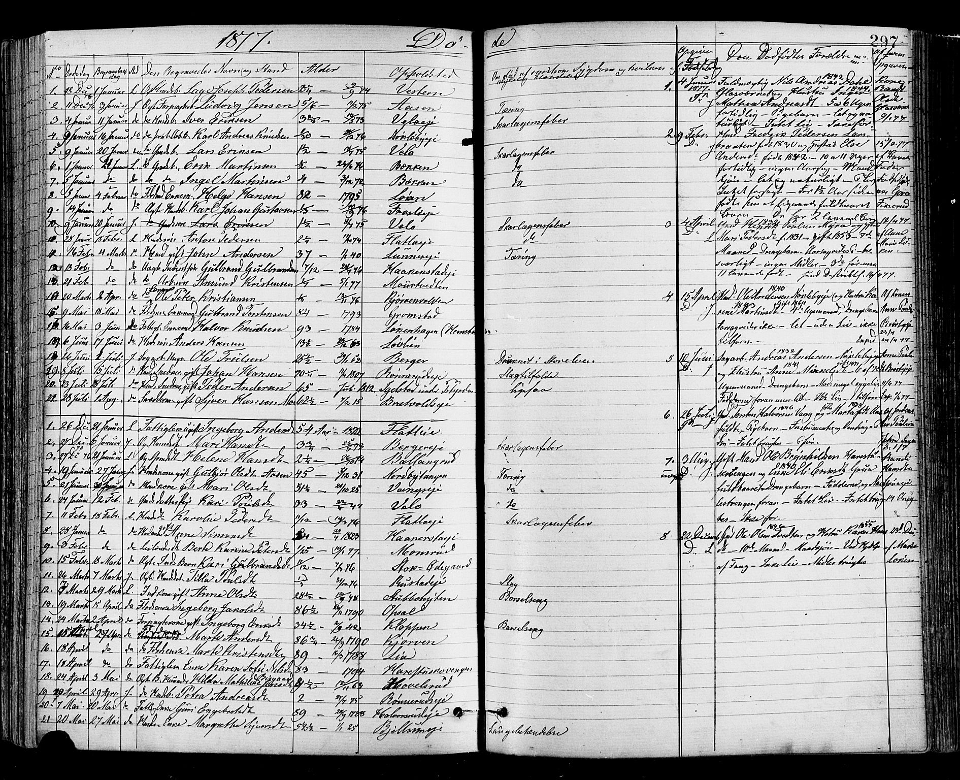 Jevnaker prestekontor, SAH/PREST-116/H/Ha/Haa/L0008: Parish register (official) no. 8, 1877-1890, p. 297