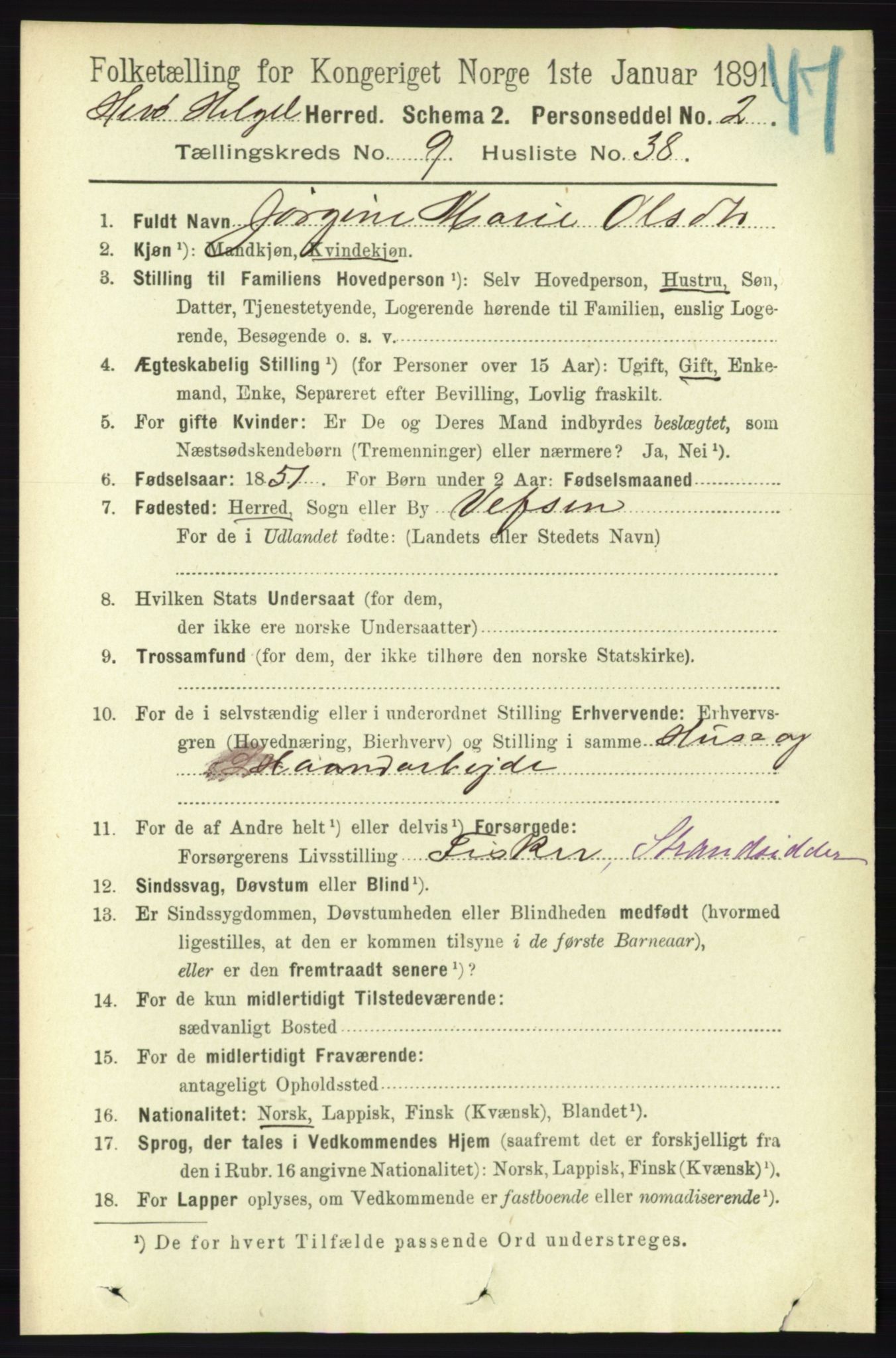 RA, 1891 census for 1818 Herøy, 1891, p. 3787