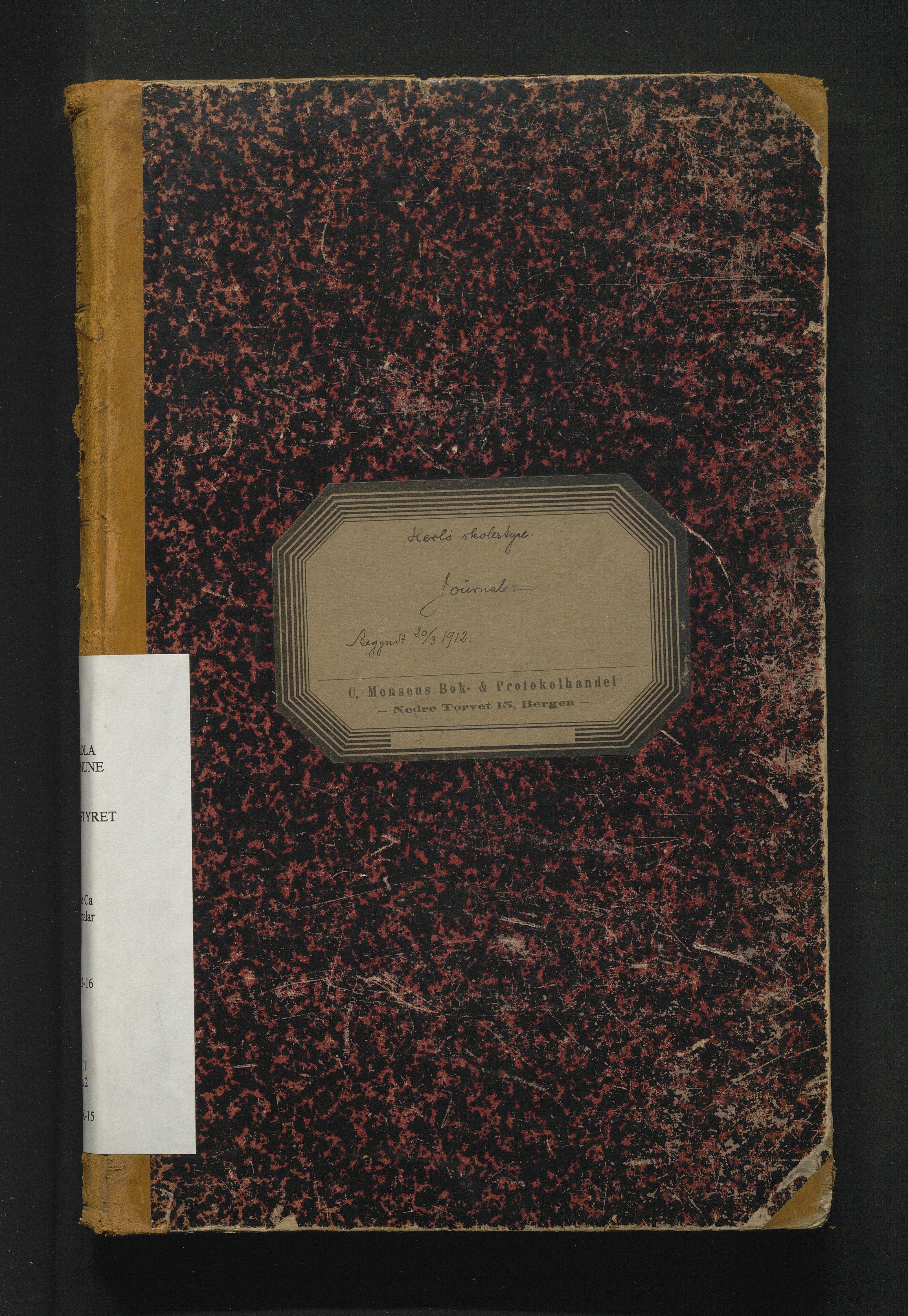 Herdla kommune. Skulestyret, IKAH/1258-211/C/Ca/L0002: Postjournal for Herdla skulestyre, 1912-1916
