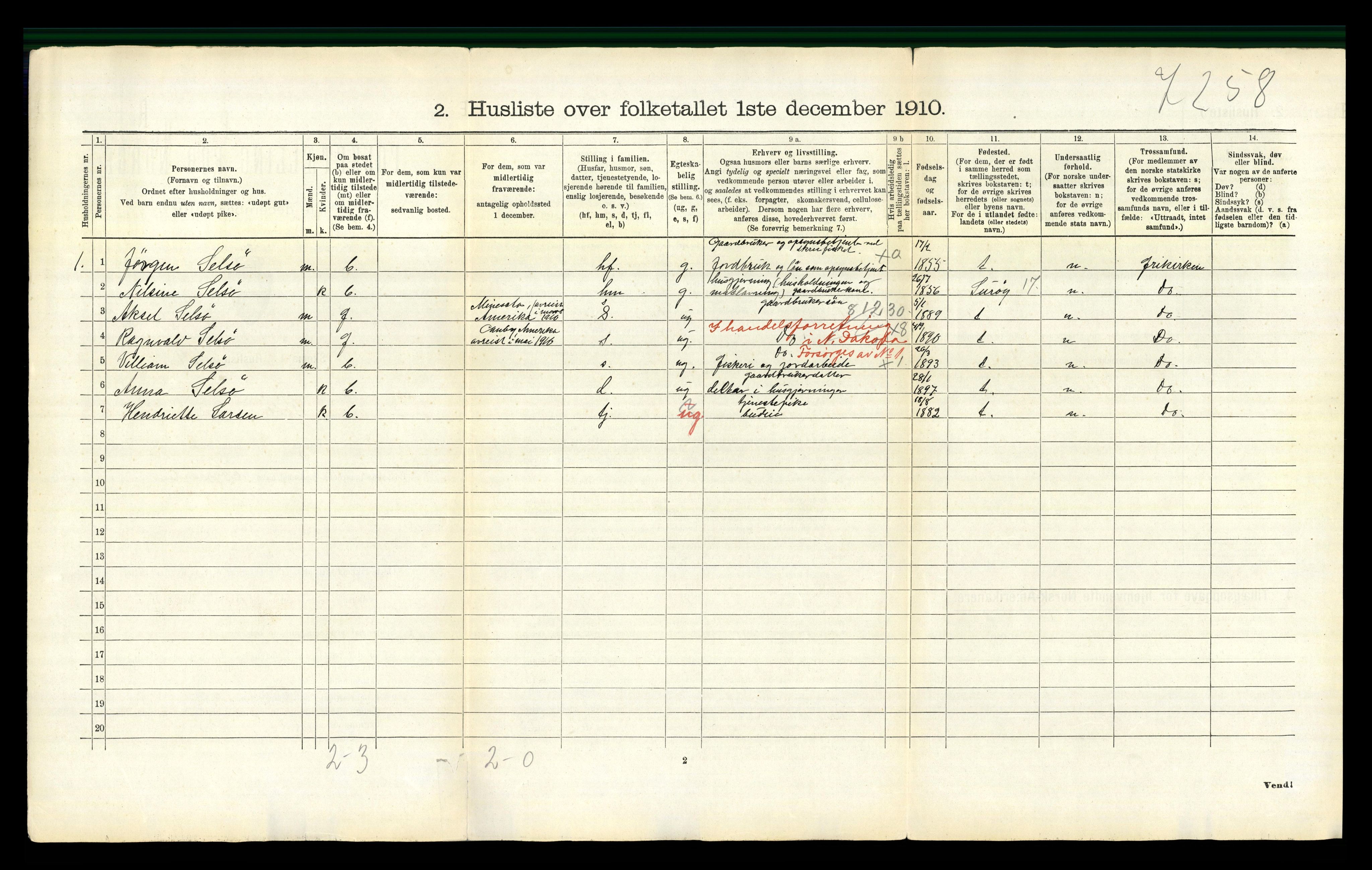 RA, 1910 census for Rødøy, 1910, p. 126