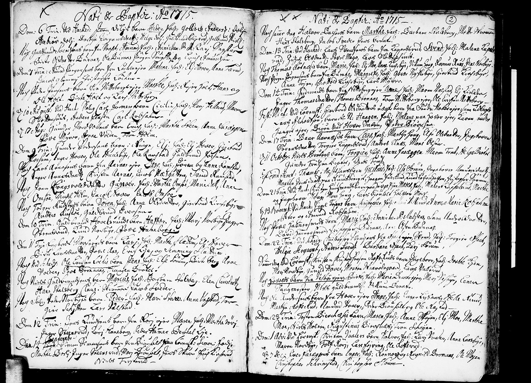 Skedsmo prestekontor Kirkebøker, AV/SAO-A-10033a/F/Fa/L0002: Parish register (official) no. I 2, 1715-1727, p. 2