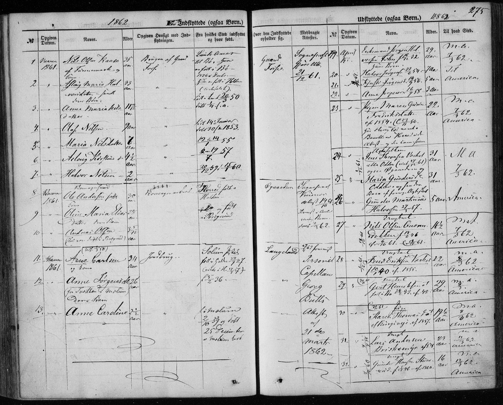 Holla kirkebøker, SAKO/A-272/F/Fa/L0006: Parish register (official) no. 6, 1861-1869, p. 275