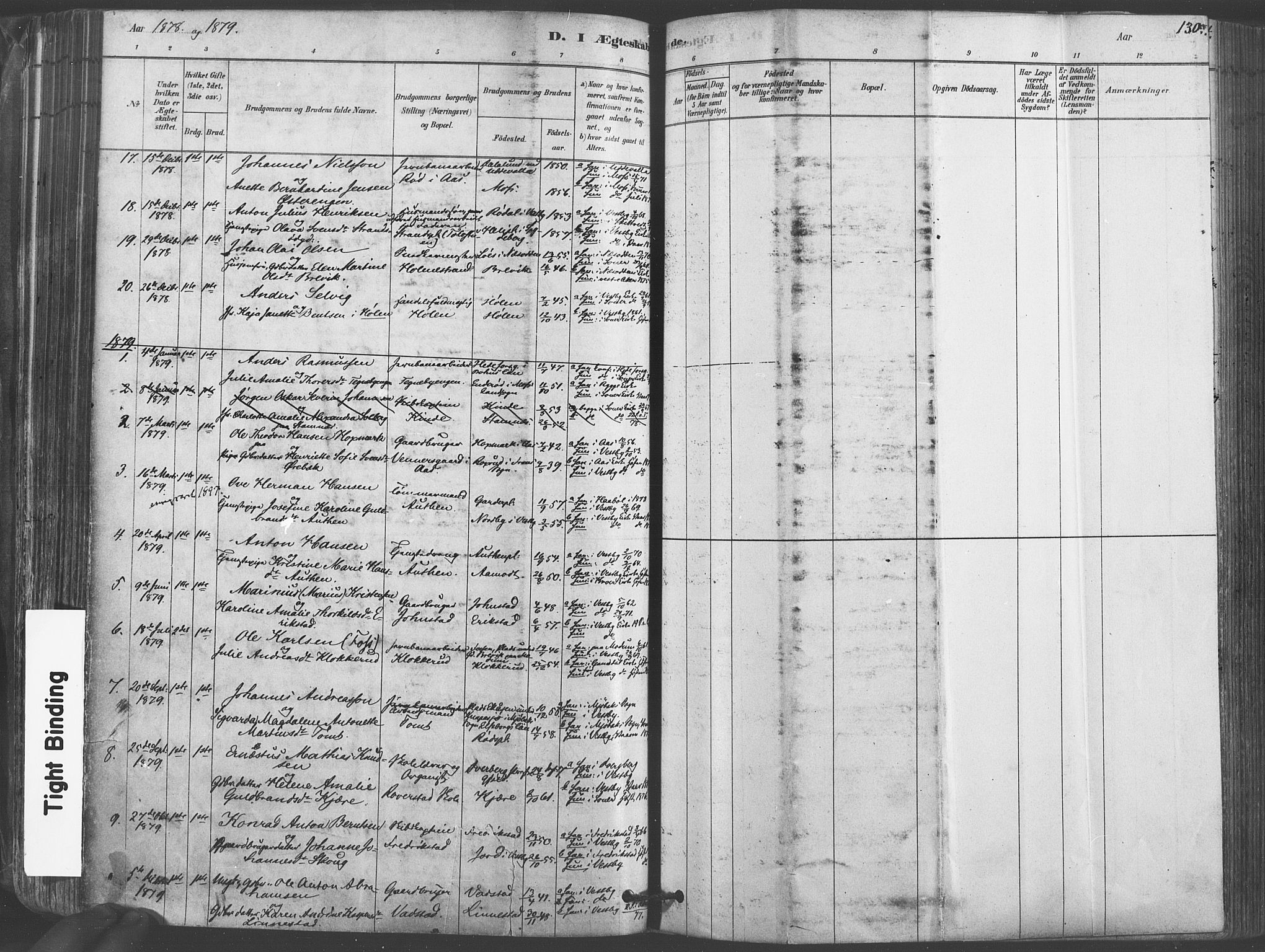 Vestby prestekontor Kirkebøker, SAO/A-10893/F/Fa/L0009: Parish register (official) no. I 9, 1878-1900, p. 130